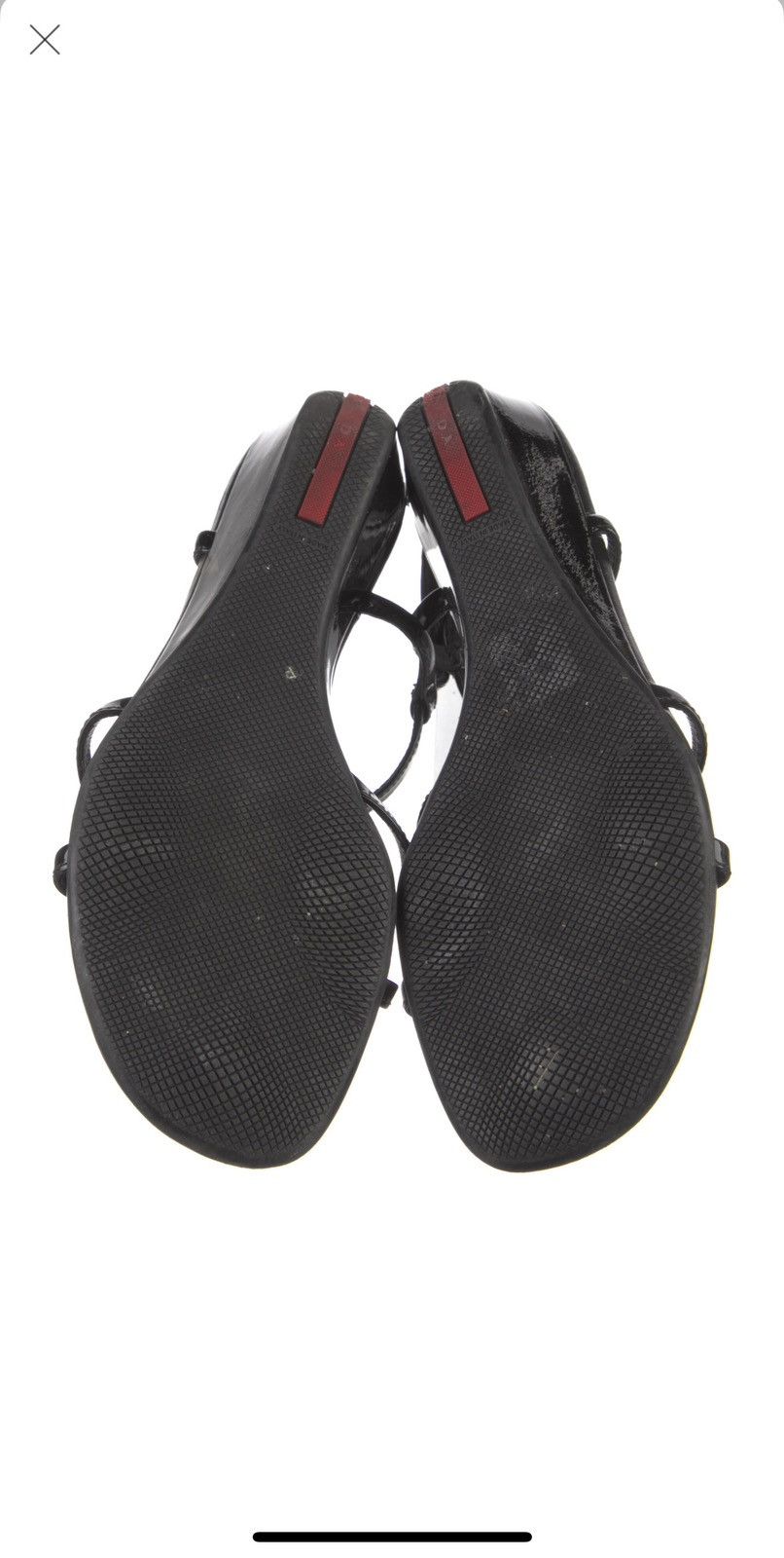 Prada prada leather t-strap sandals Size US 6.5 / IT 36.5 - 5 Thumbnail