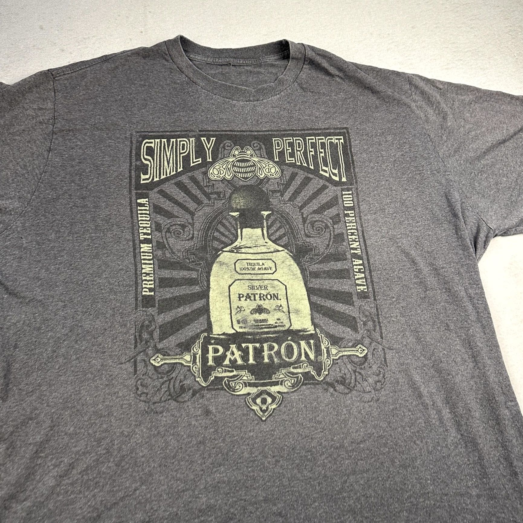 Other Patrón Tequila Shirt Mens 3XL Gray Graphic Print Short Sleeve T-Shirt Promo Simply Perfect Size US XXL / EU 58 / 5 - 4 Thumbnail