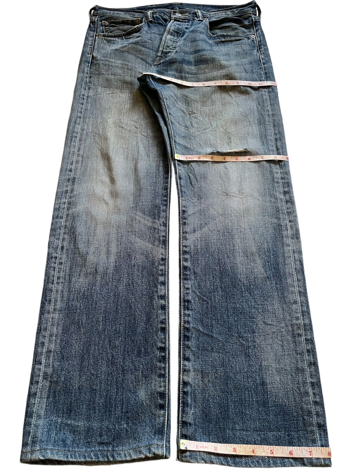 Levi's SALES🔥Vintage Levis 501 Faded Wash Distressed Loose Jeans Size US 33 - 15 Thumbnail