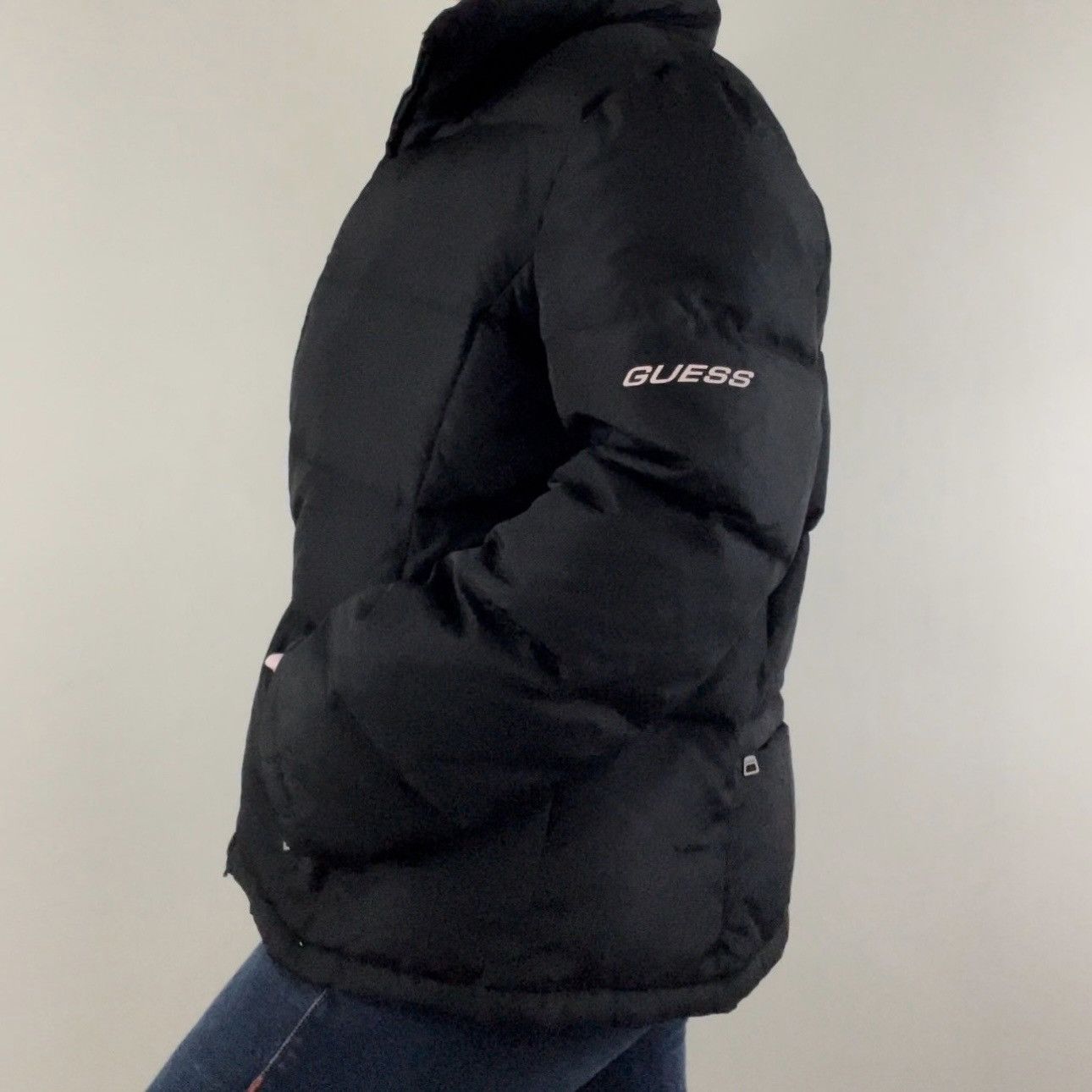 Guess GUESS Vintage Y2K Black Down Puffer Winter Jacket Size XL / US 12-14 / IT 48-50 - 3 Thumbnail