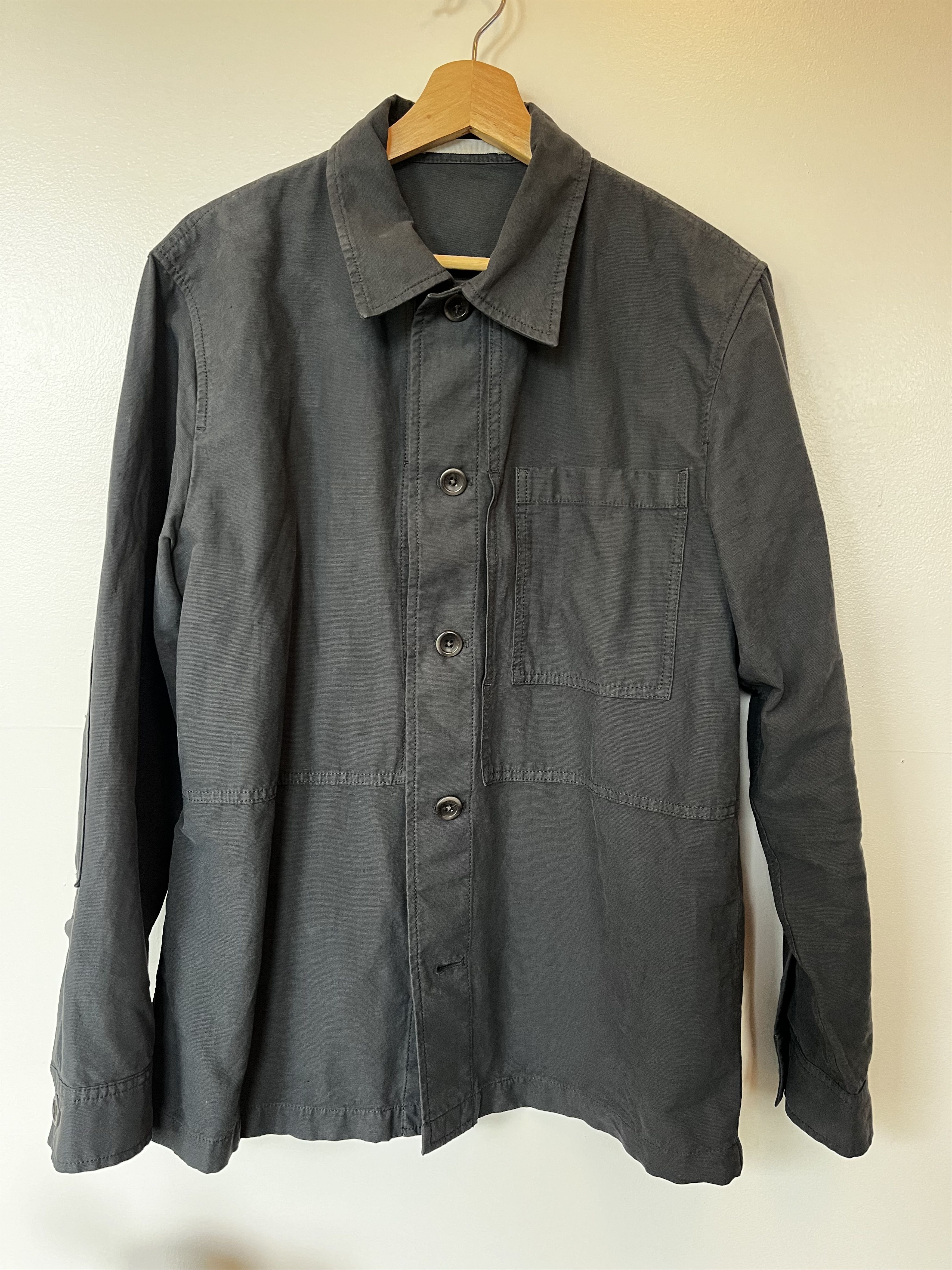 Norse Projects Norse Projects Work Jacket "Kyle" Cotton Linen in Slate Grey Size US M / EU 48-50 / 2 - 1 Thumbnail