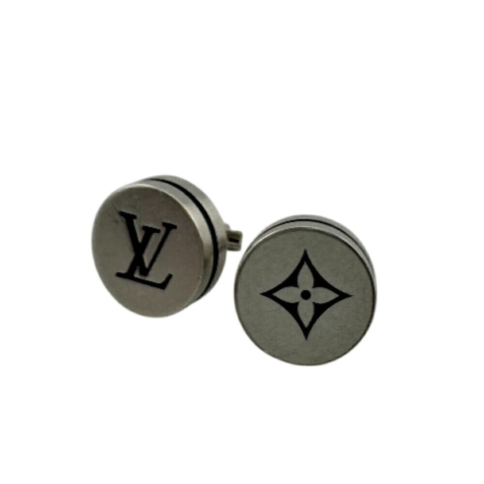 Louis Vuitton Louis Vuitton M02028 Earrings - LV Tailor (Only 2 pieces available) Monogram Flower in Silver Size ONE SIZE - 1 Thumbnail