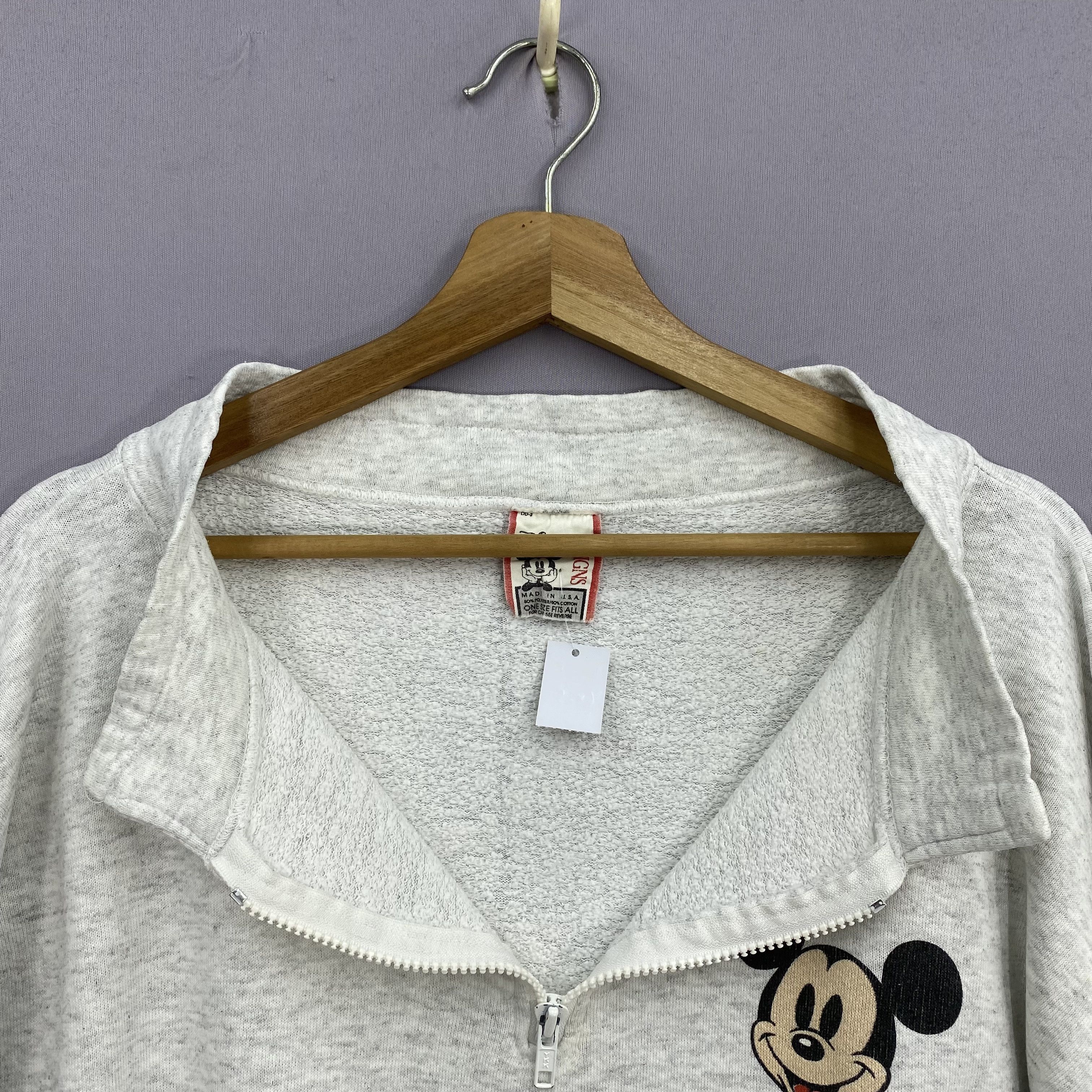 Disney Vintage 90s Disney Mickey Mouse Zipper Pullover Sweatshirt Size US XL / EU 56 / 4 - 7 Thumbnail