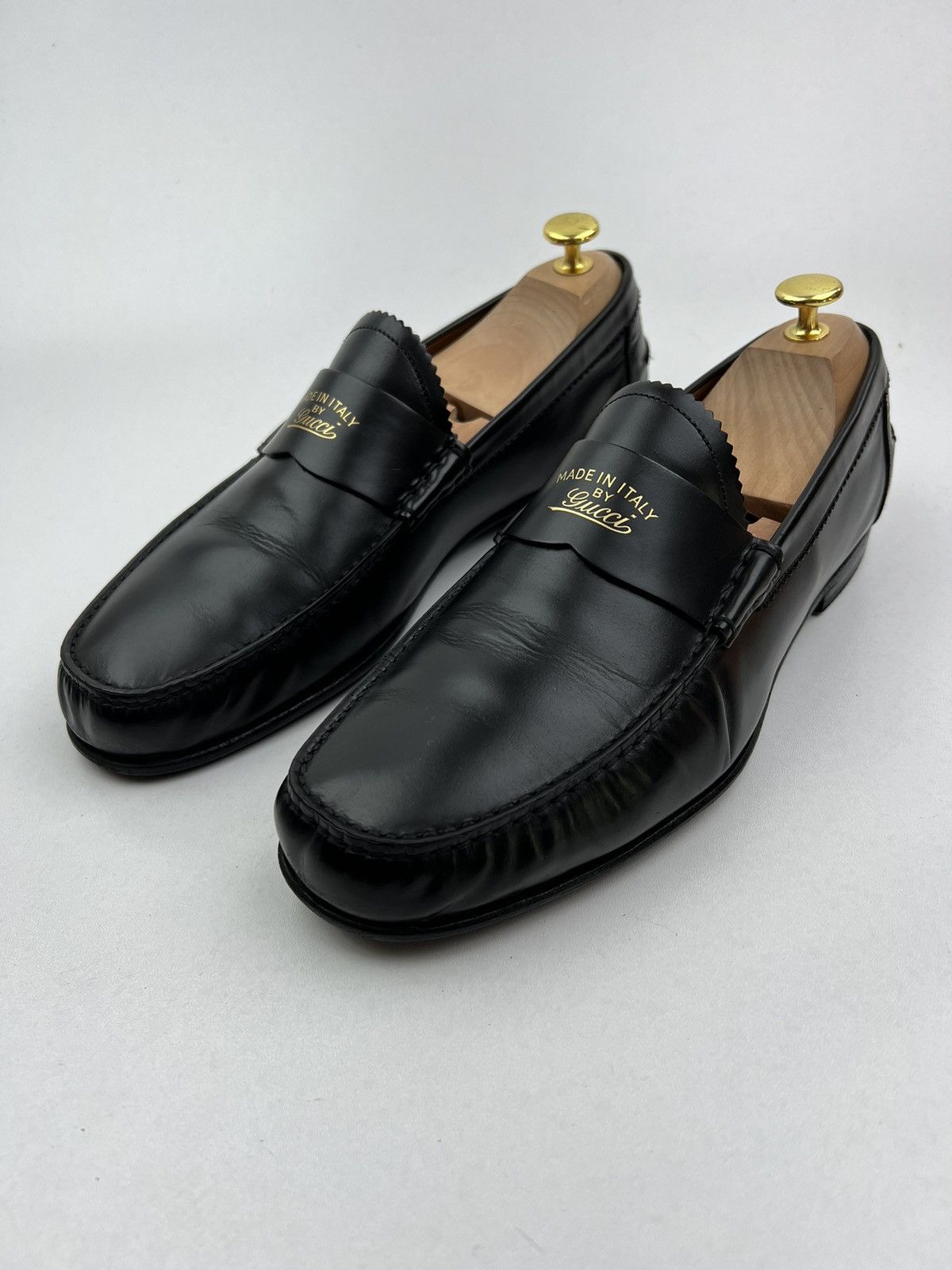 Gucci GUCCI Loafers Leather Penny Shoes GG Logo Black Men’s Size US 9.5 / EU 42-43 - 3 Thumbnail