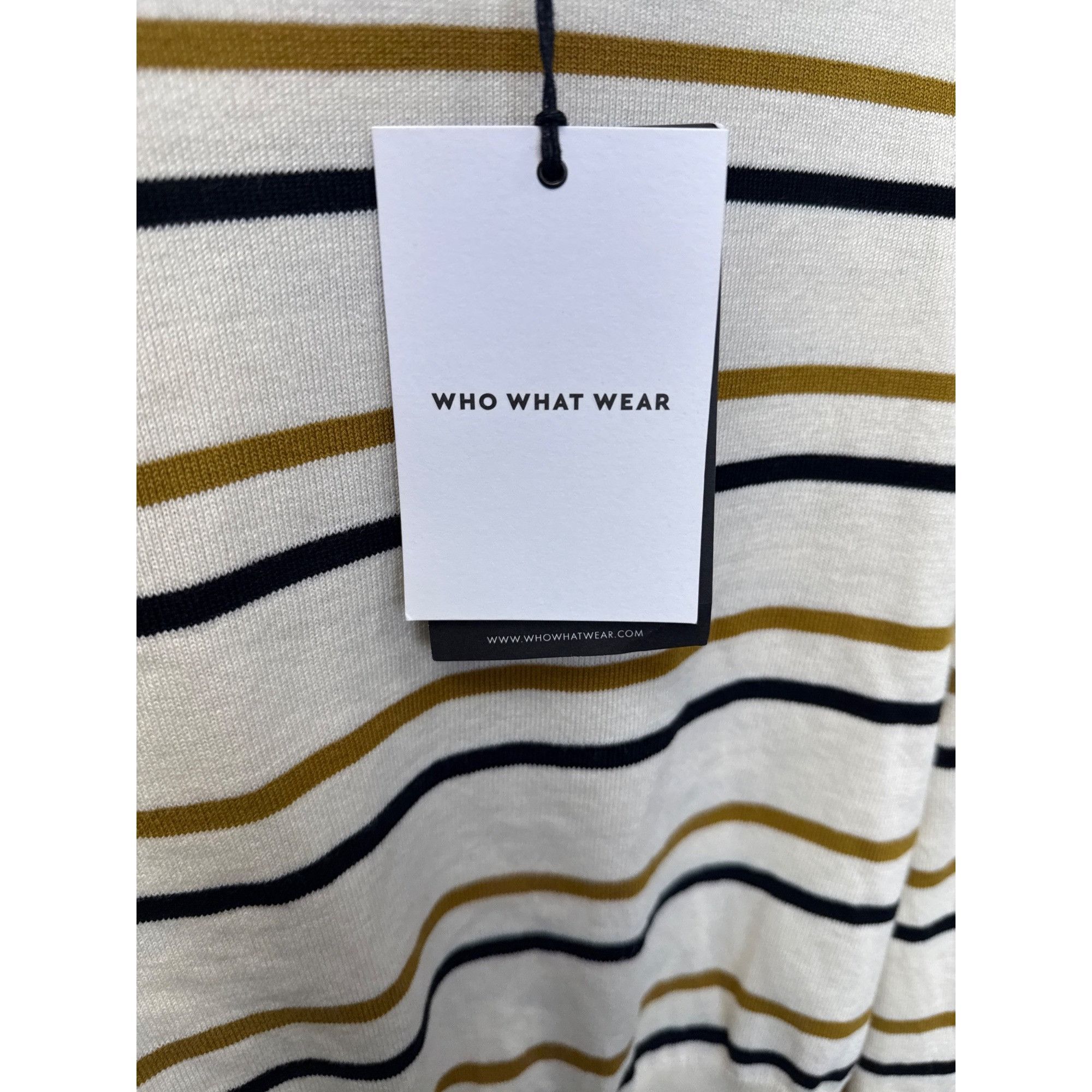 Other Women's High Neck Puover Sweater - Who What Wear™ Striped Size L / US 10 / IT 46 - 3 Thumbnail