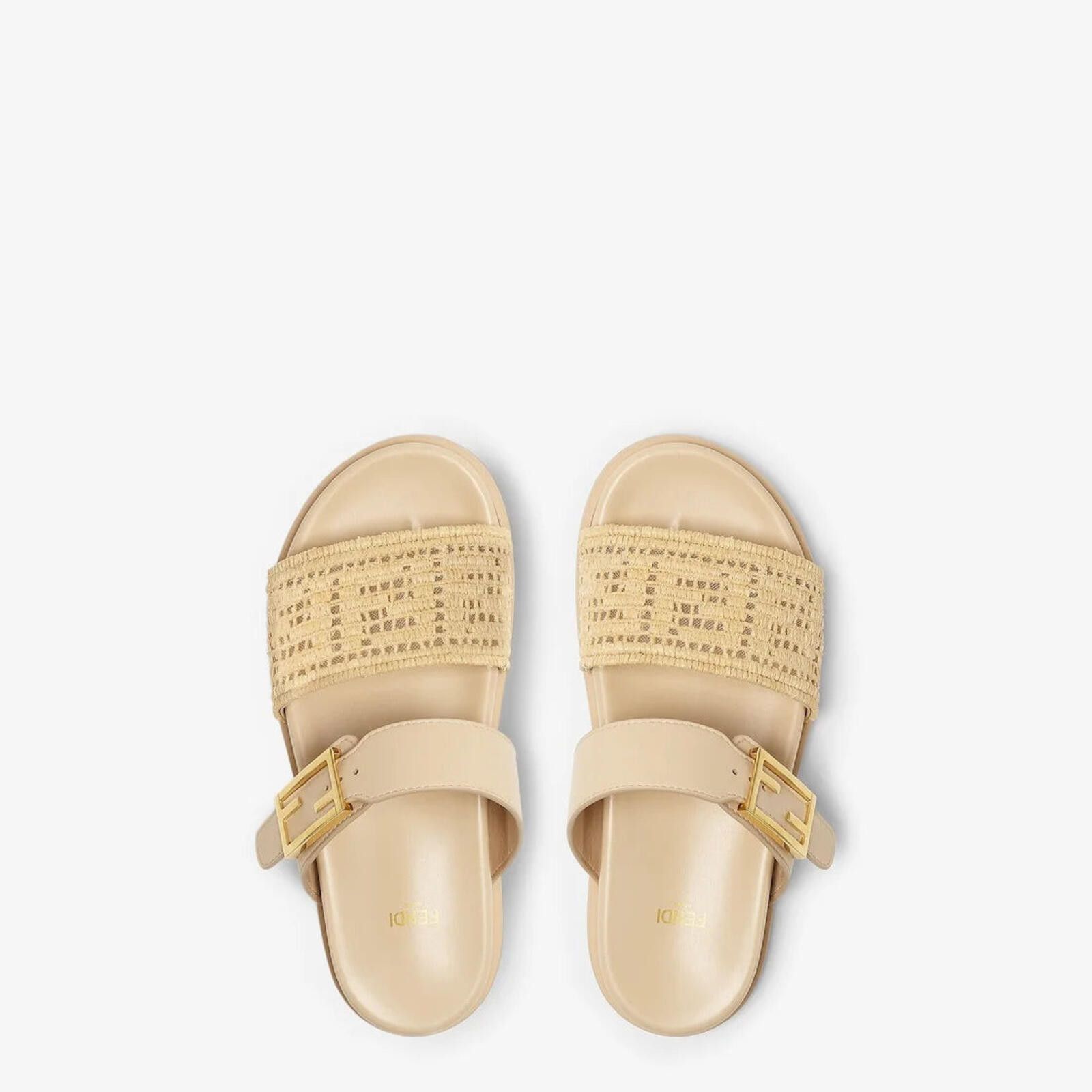 Fendi Fendi Feel Raffia Slides Size ONE SIZE - 3 Thumbnail