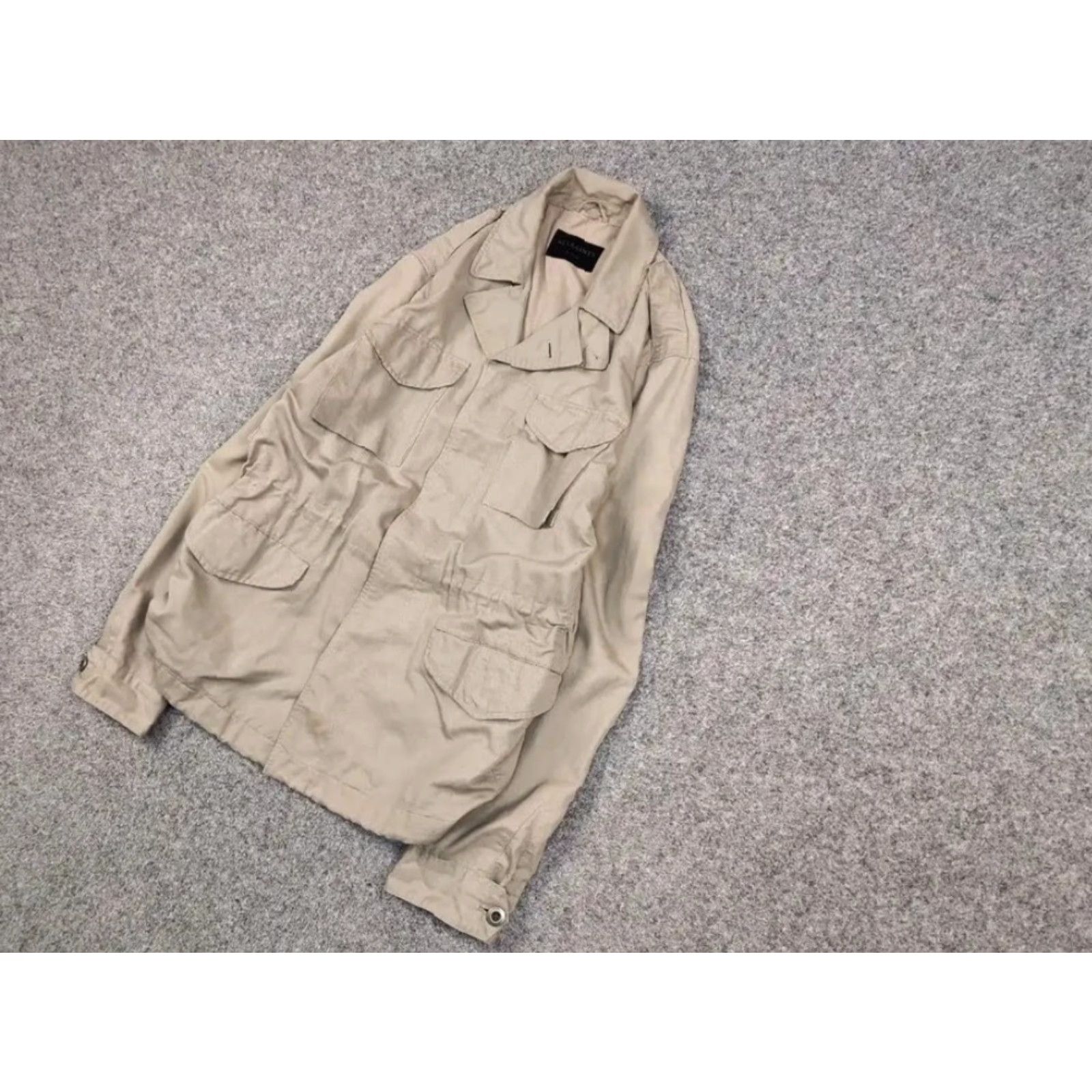 Allsaints Allsaints Field Beige Multi Pocket Vulcan Jacket Mens L Beige Army Military Jacket With Pockets Size US L / EU 52-54 / 3 - 2 Thumbnail