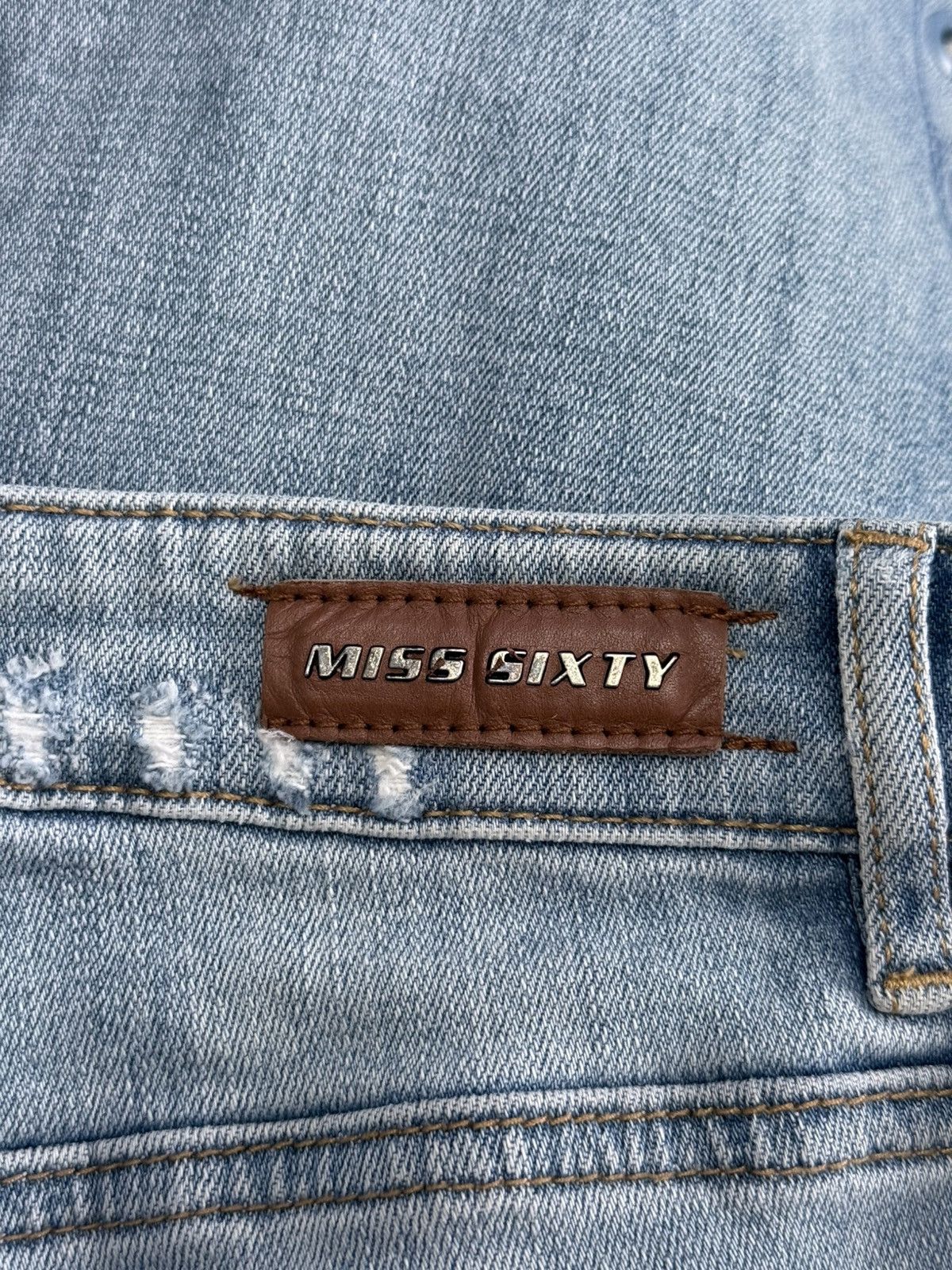 Miss Sixty VINTAGE Y2K RARE MISS SIXTY LACE UP JEANS 26 BLUE Size 26" / US 2 / IT 38 - 5 Thumbnail