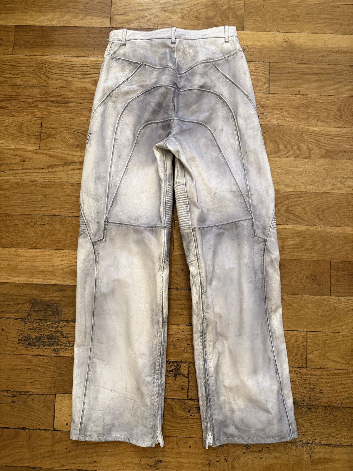 Balenciaga Mud Show Biker Leather Pants Size US 30 / EU 46 - 7 Thumbnail