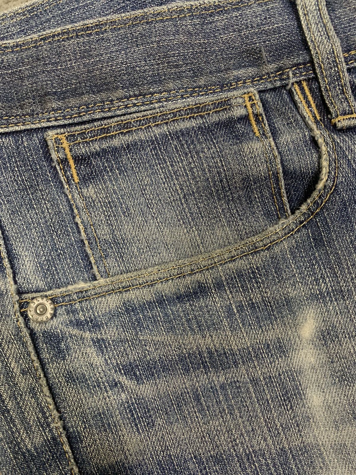 Neil Barrett Vintage Black Barret Japan Blue Wash Grunge Distressed Jeans Size US 31 - 5 Thumbnail