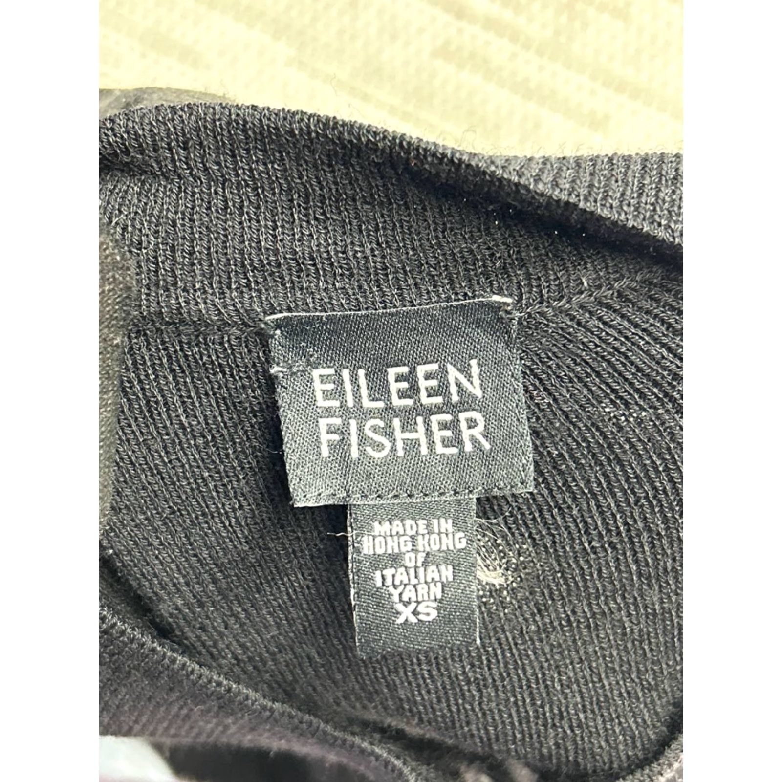 Eileen Fisher Eileen Fisher Cardigan Sweater Womens XS Black Wool Knit Crew Neck Long Sleeve Casual Vintage: No Size XS / US 0-2 / IT 36-38 - 3 Thumbnail