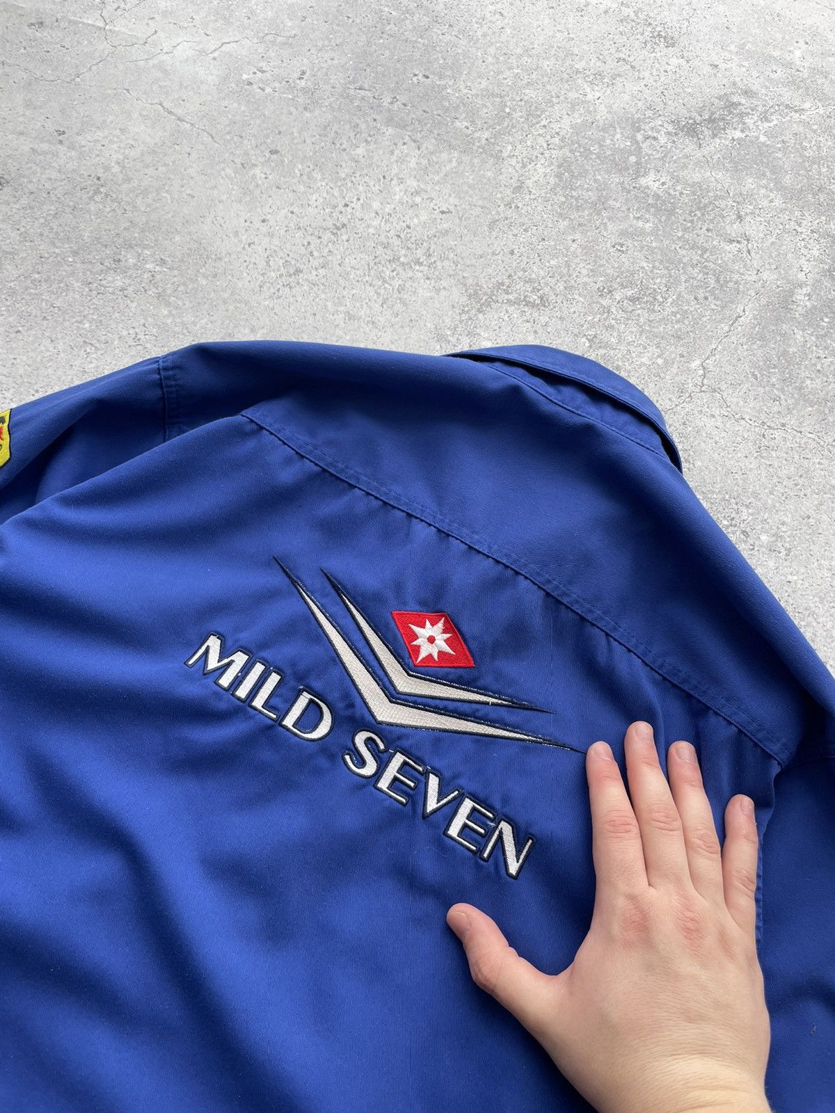 Benetton 2000s Rare Benetton Formula 1 Mild Seven Racing Team Shirt Size US L / EU 52-54 / 3 - 12 Thumbnail