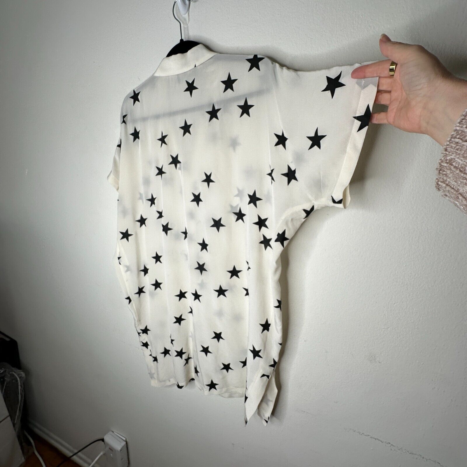 Other Ninivah Khomo Cream Black Star Button Short Sleeve Tunic OS Size XL / US 12-14 / IT 48-50 - 5 Thumbnail