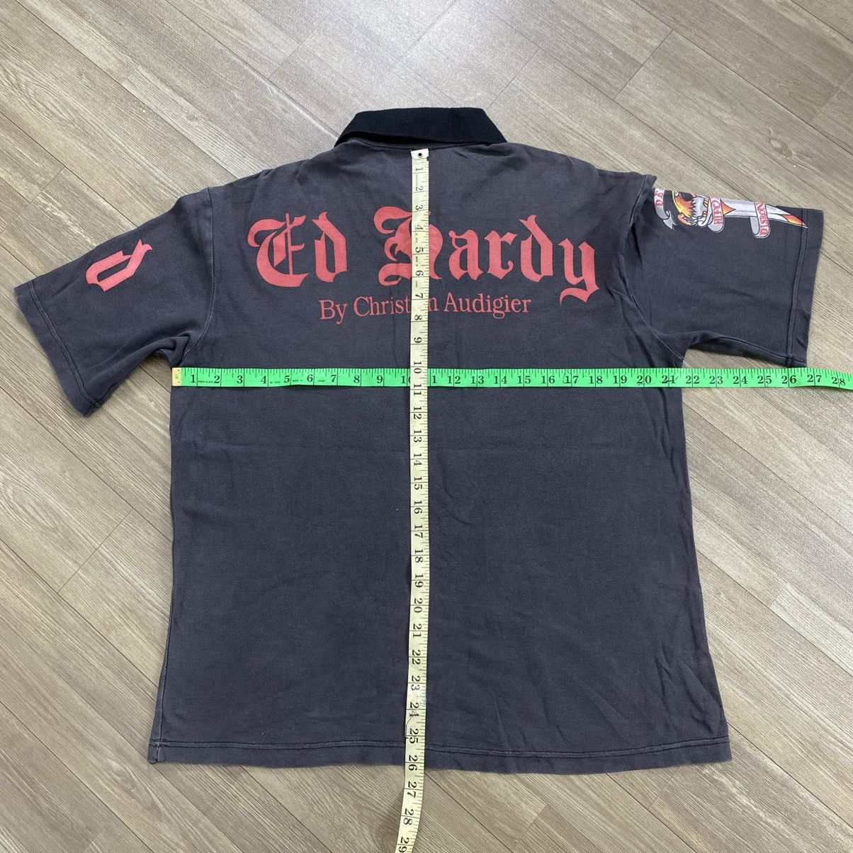 Ed Hardy Vintage Ed Hardy Christian Audigier Eagle & Tiger Polo Shirt Size US M / EU 48-50 / 2 - 14 Thumbnail