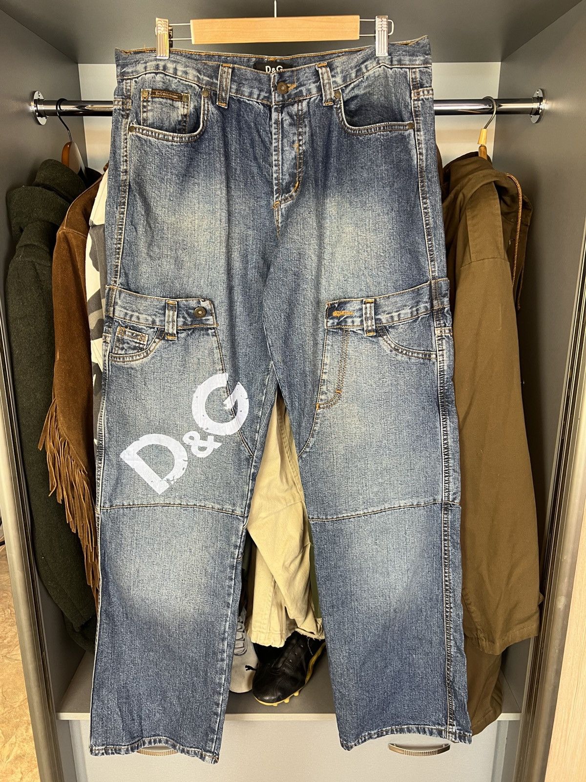 Dolce & Gabbana Vintage Dolce Gabbana Y2K big logo Jeans pants Size US 34 / EU 50 - 8 Thumbnail