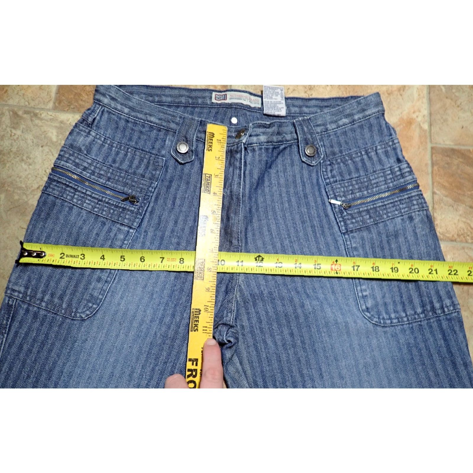 Faded Glory VINTAGE Faded Glory Jeans Women 12 High Rise Wide Leg Denim 35" Waist 30" Inseam 2000s Y2K Hipster Punk Shorts? Size 34" / US 12 / IT 48 - 5 Thumbnail