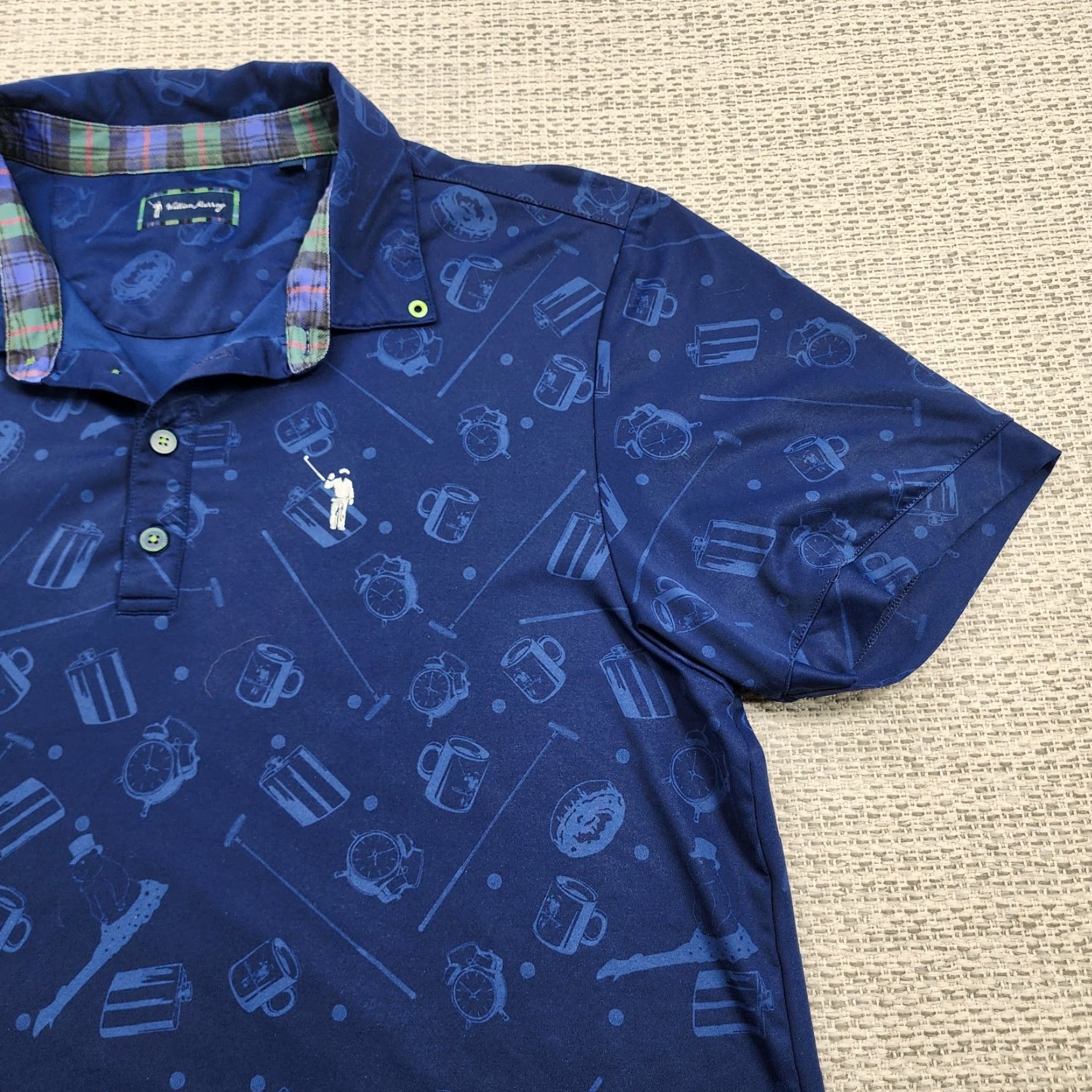 Vintage William Murray Polo Shirt Mens Large Golf Cocktails Food Print Performance Shirt Size US L / EU 52-54 / 3 - 3 Thumbnail