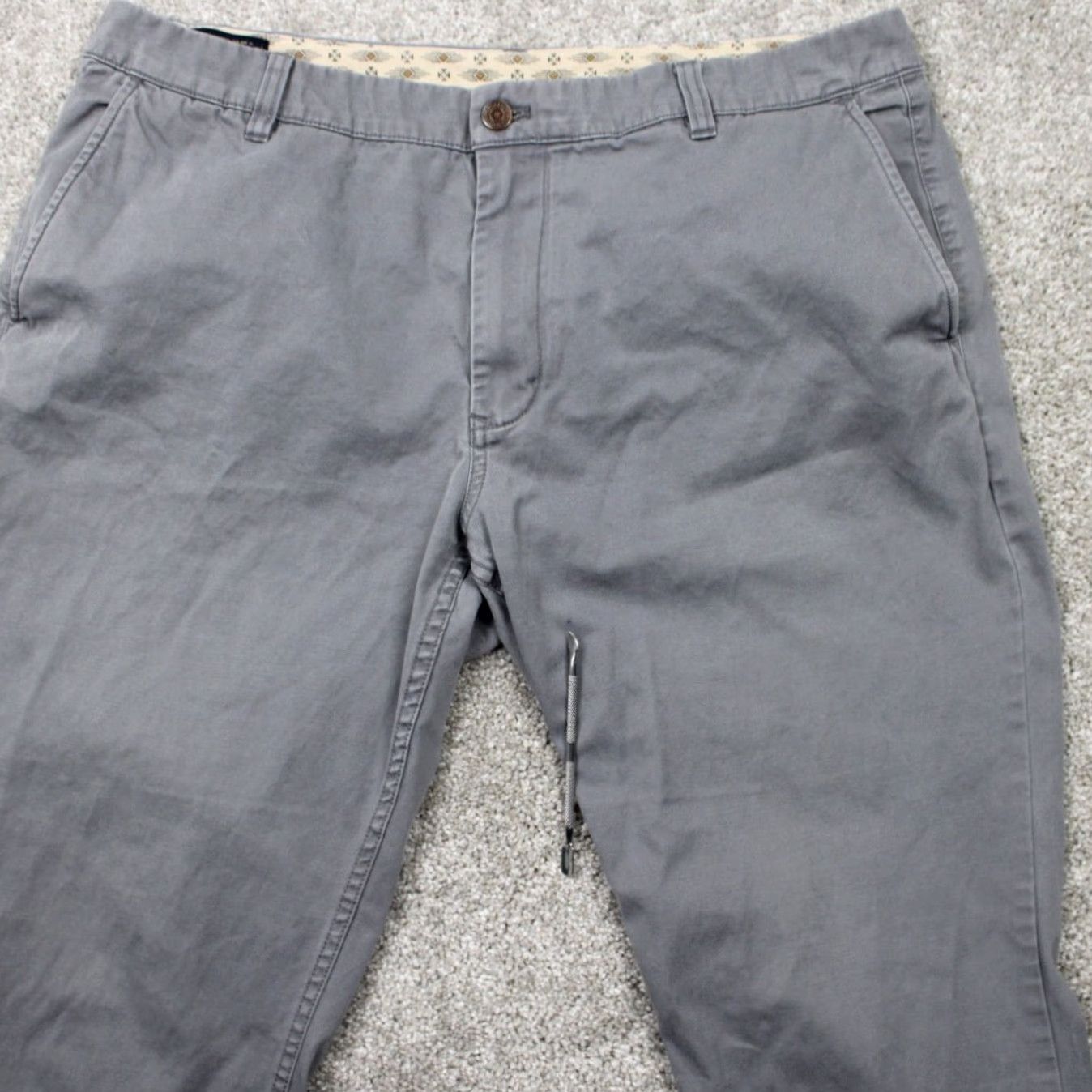 Pendleton Pendleton Pants Mens 38 Gray Chino Flat Front Straight Leg Inseam 32" Regular Warm Causal Workwear Logo 100% Cotton Fabric Type: Canvas Size US 38 / EU 54 - 4 Thumbnail