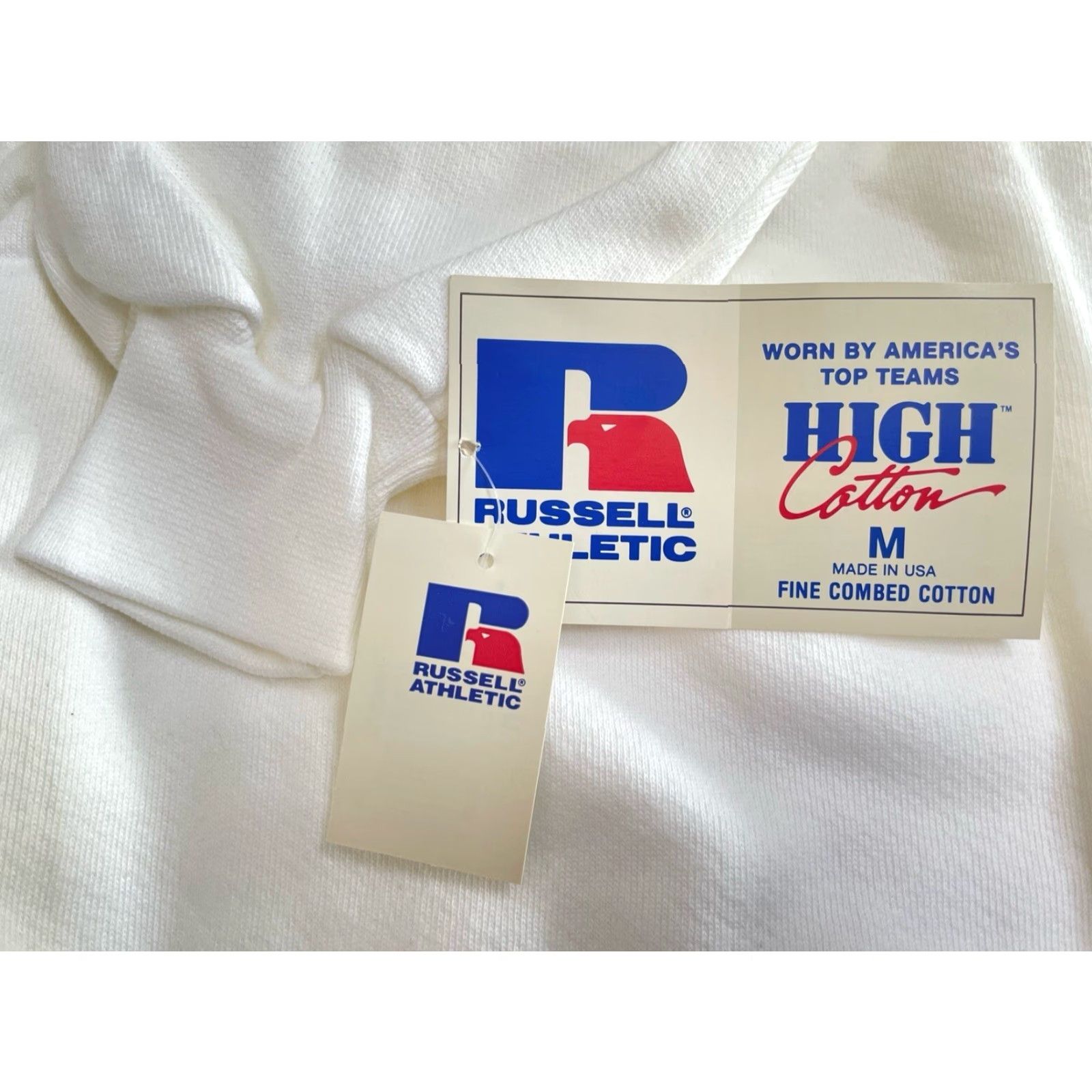 Russell Athletic vintage russell high cotton crewneck sweatshirt mens M white 90s deadstock NWT Russell Athletic Sweatshirt Crew Mens Size US M / EU 48-50 / 2 - 2 Thumbnail