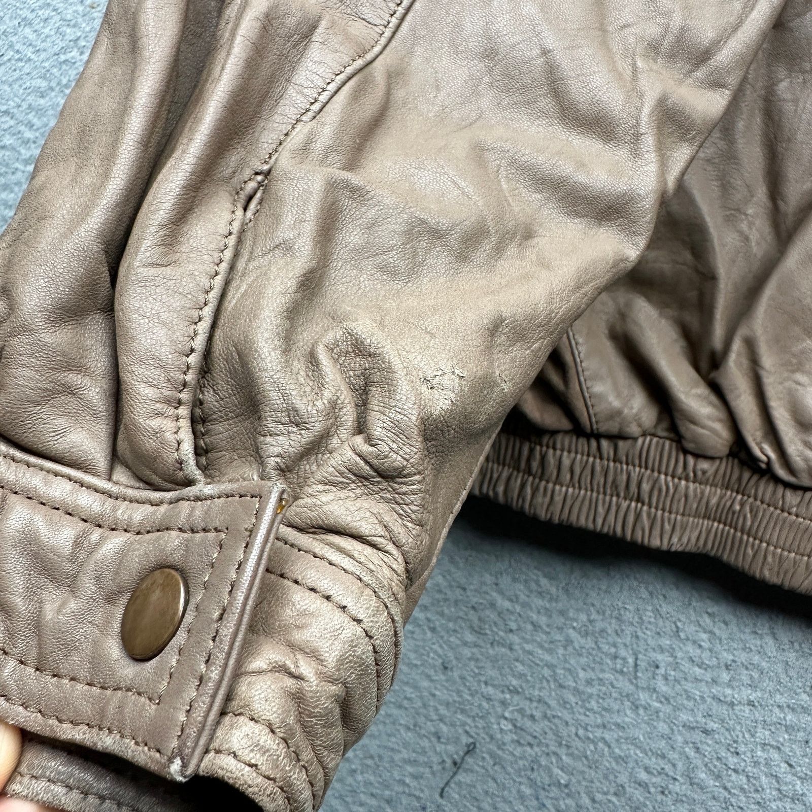 Other Vintage Cortefiel De Espana Leather Bomber Jacket 42 Large Size US L / EU 52-54 / 3 - 14 Thumbnail