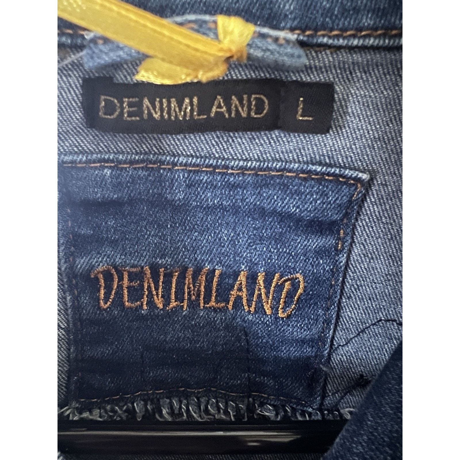 Other Blue Denim Short Button Up Jacket Large Embellish Bling New Size L / US 10 / IT 46 - 10 Thumbnail