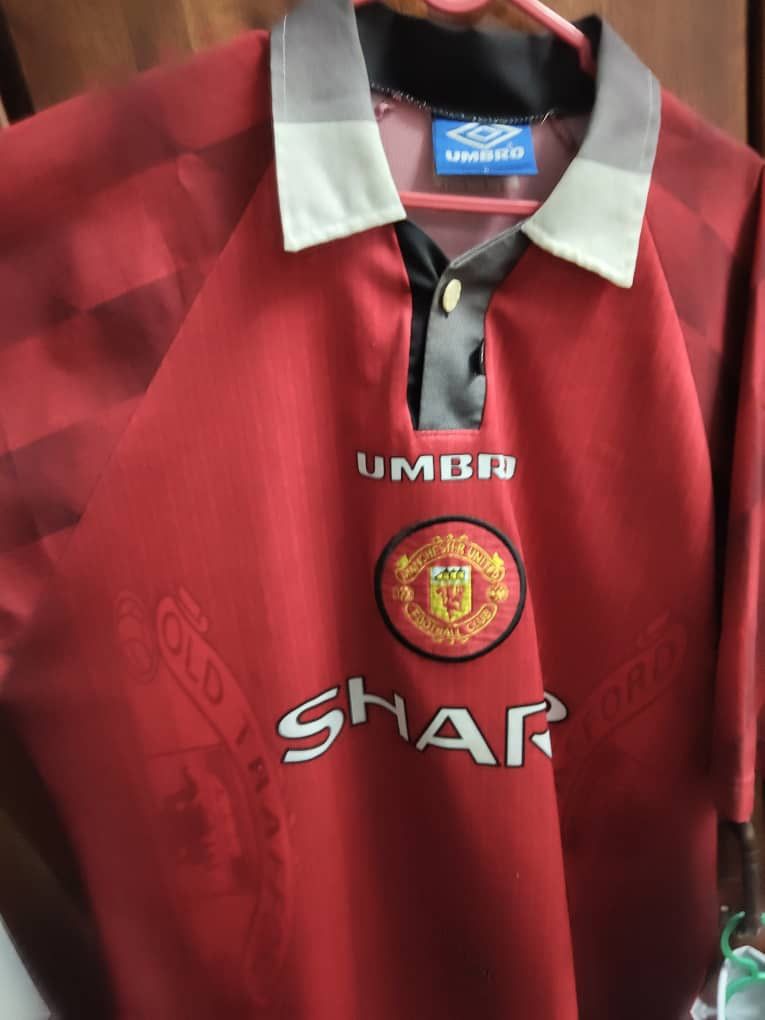 Japanese Brand × Umbro × Vintage Vintage 90s Manchester United ‘Umbro Sharp’ Jersey Size US L / EU 52-54 / 3 - 3 Thumbnail