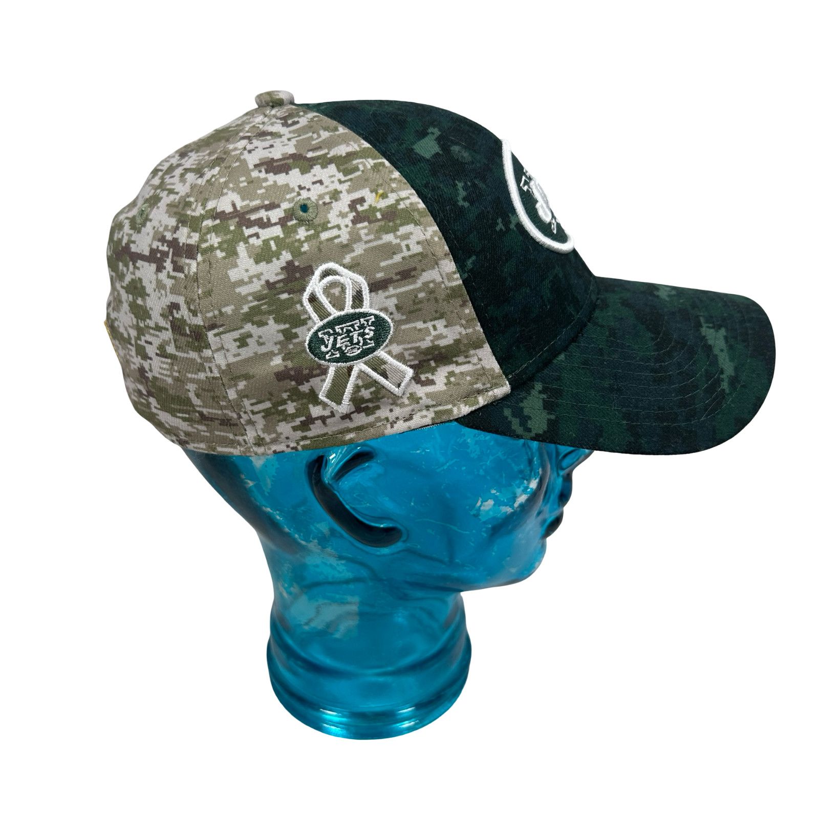 New Era New Era 39THIRTY NY Jets Flexfit Fitted Hat S/XS Green Camo Size ONE SIZE - 3 Thumbnail