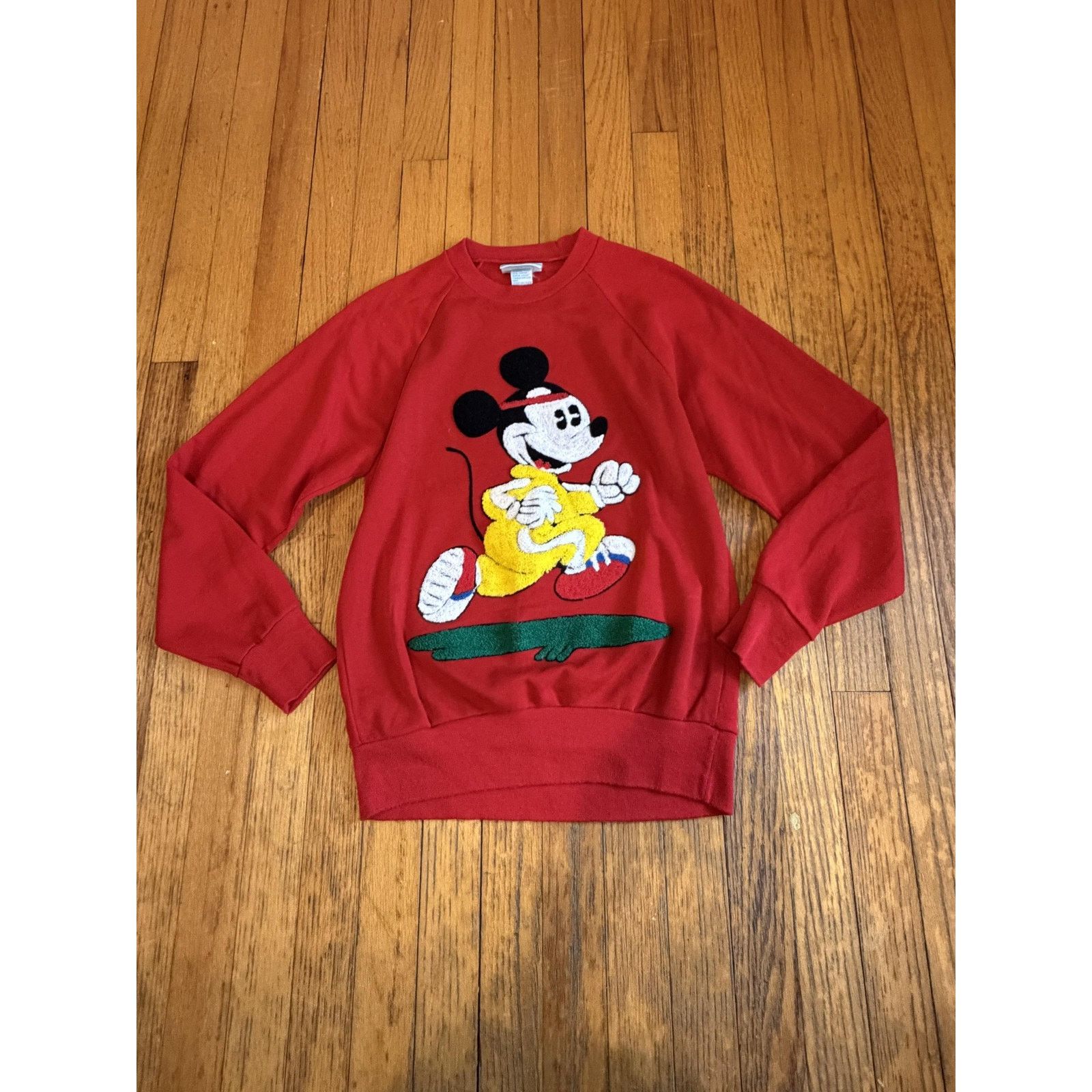 Other Vintage Sunday Comics Mickey Mouse Sweatshirt Small Red 80s Size S / US 4 / IT 40 - 1 Thumbnail