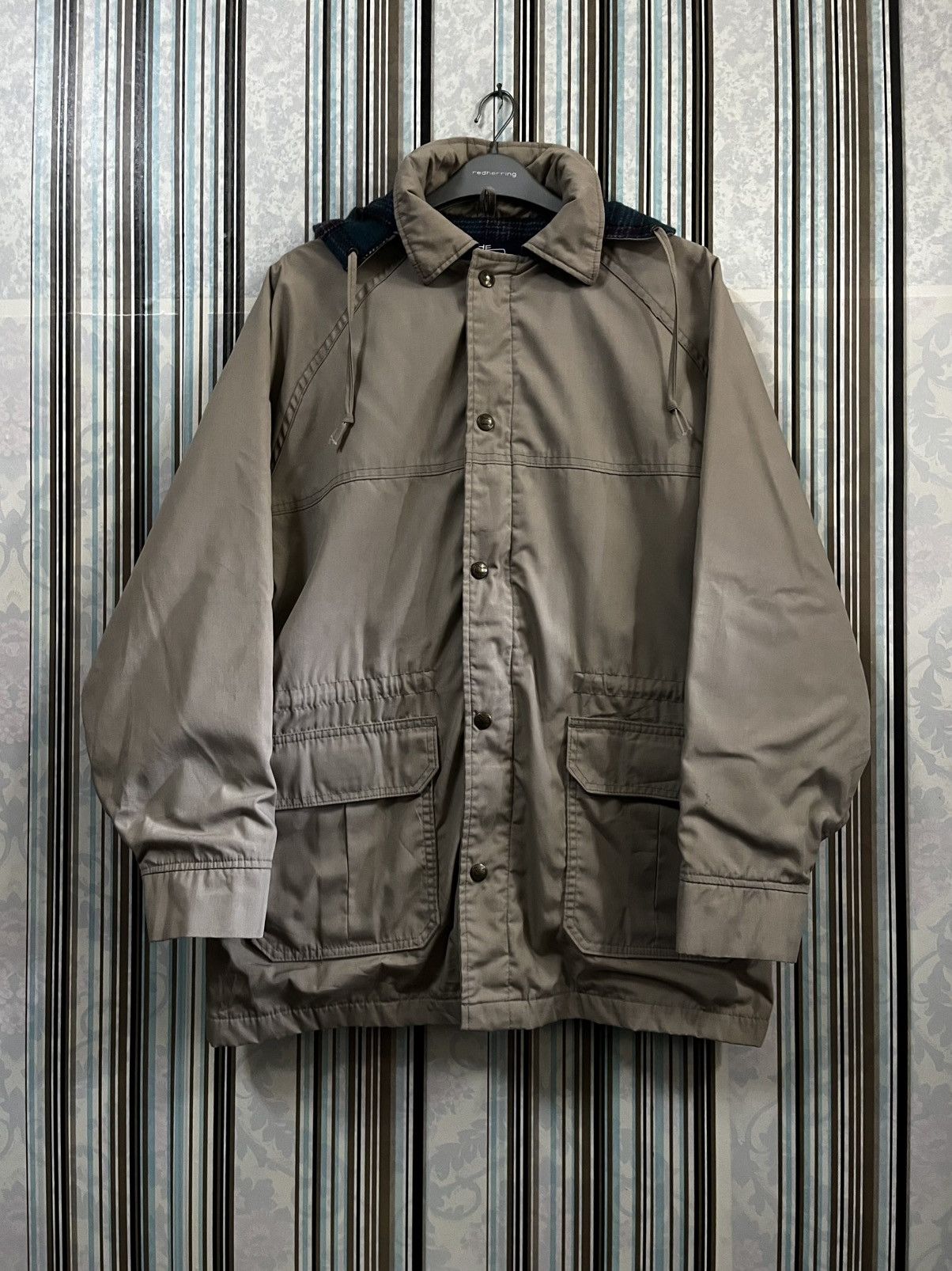 Woolrich Woolen Mills 1990s The woolrich tartan attached hood #H4 Size L / US 10 / IT 46 - 2 Thumbnail
