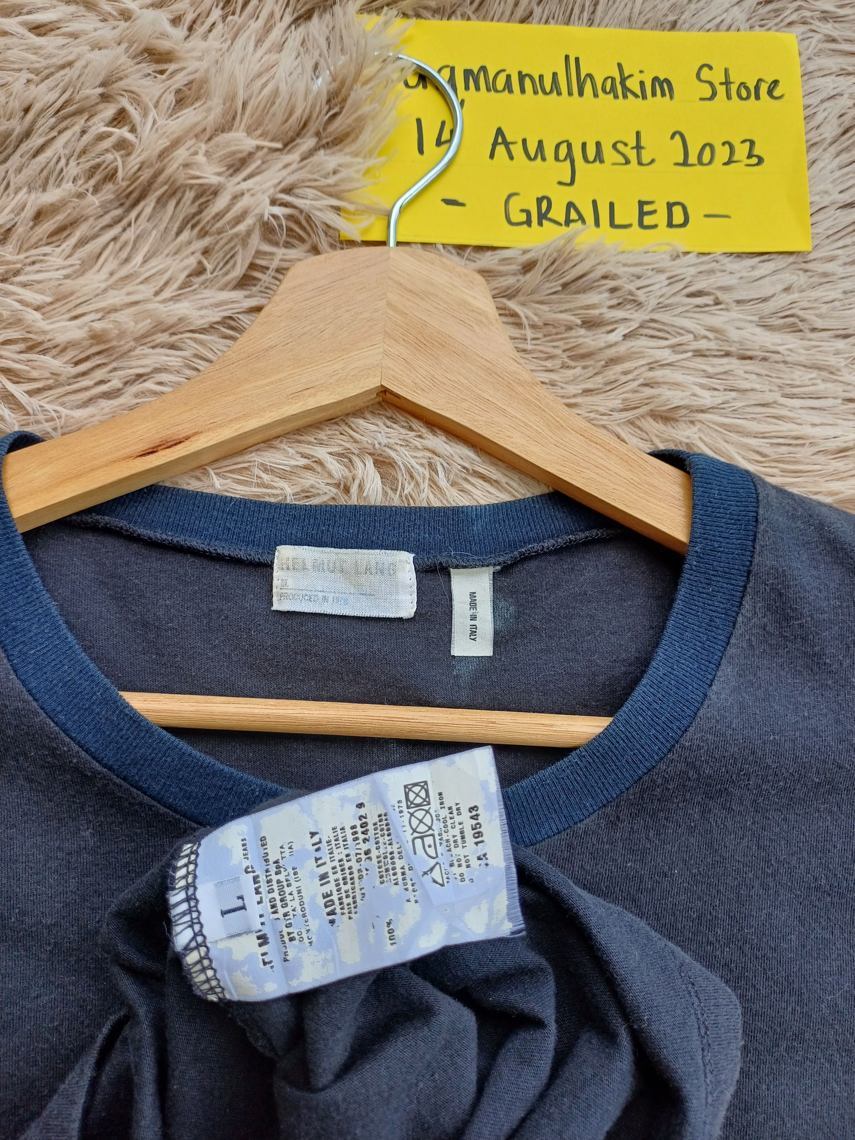 Helmut Lang Vintage SS1998 Helmut Lang Jeans Limited Ed Spellout Tshirt Size US M / EU 48-50 / 2 - 13 Thumbnail
