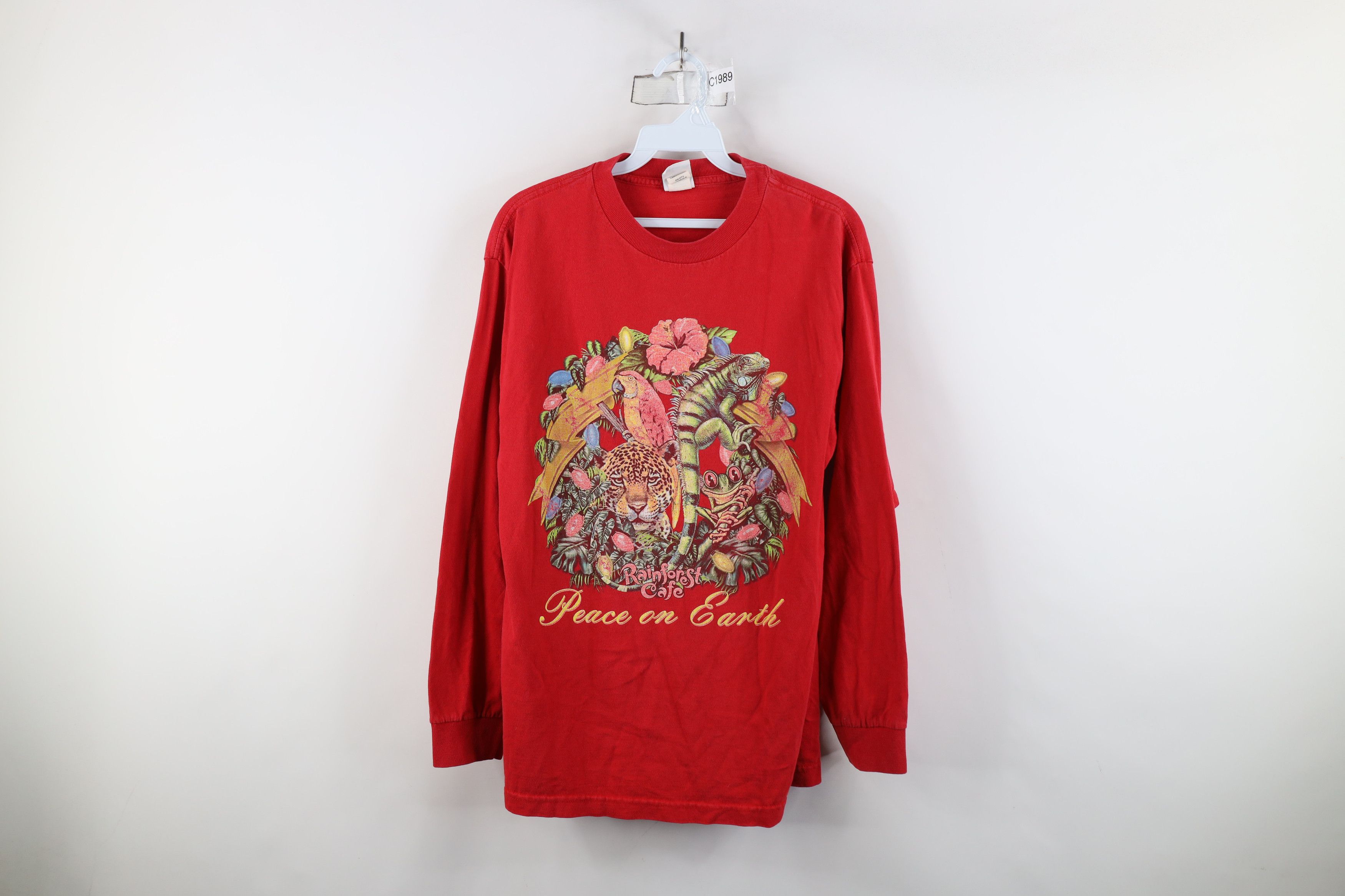 Vintage Vintage 90s Rainforest Cafe Earth Day Long Sleeve T-Shirt Size US S / EU 44-46 / 1 - 1 Thumbnail
