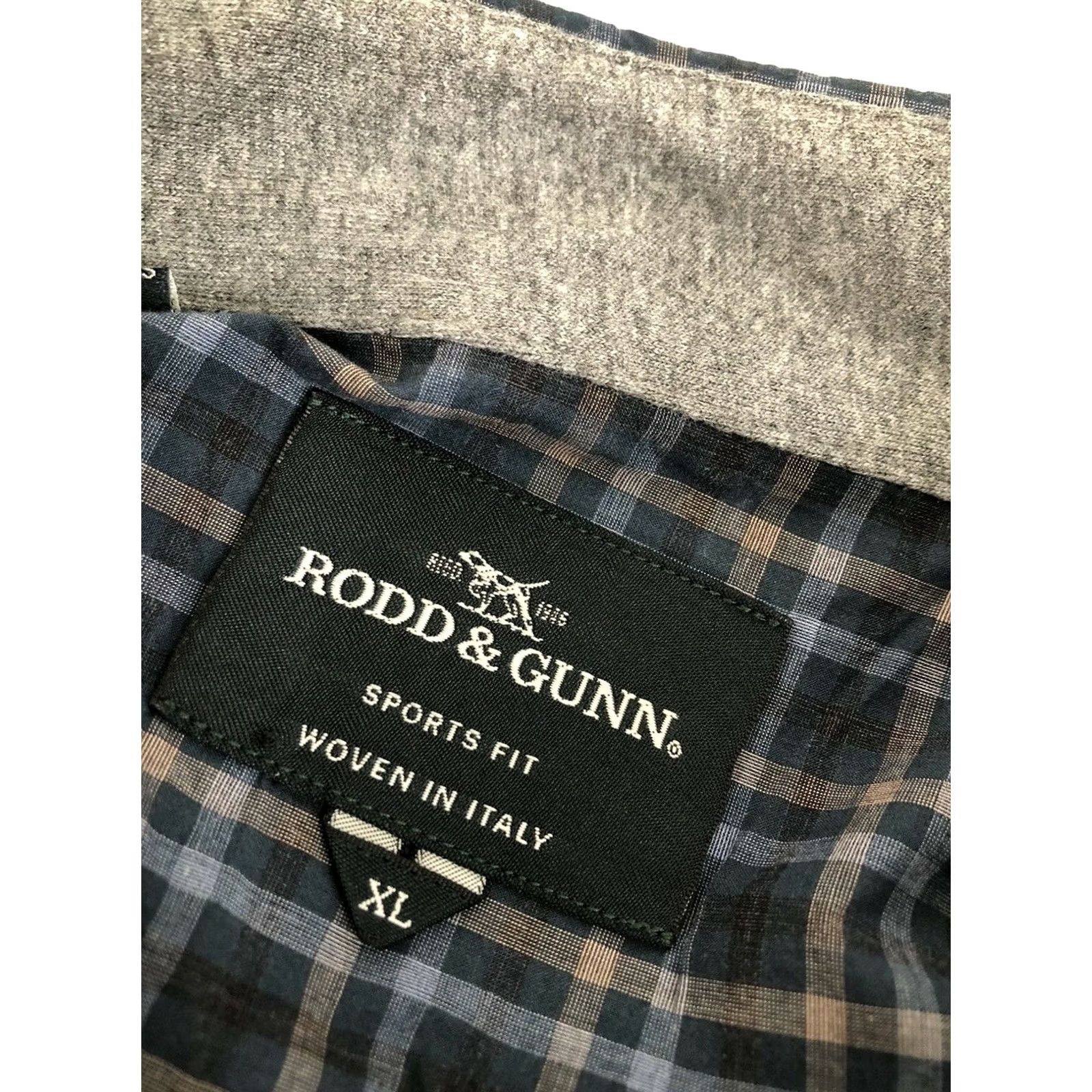 Rodd & Gunn RODD & GUNN Embroidered Dog Logo Blue/Tan/Black Shirt Mens XL Button-Up Long Sleeve Size US XL / EU 56 / 4 - 6 Thumbnail