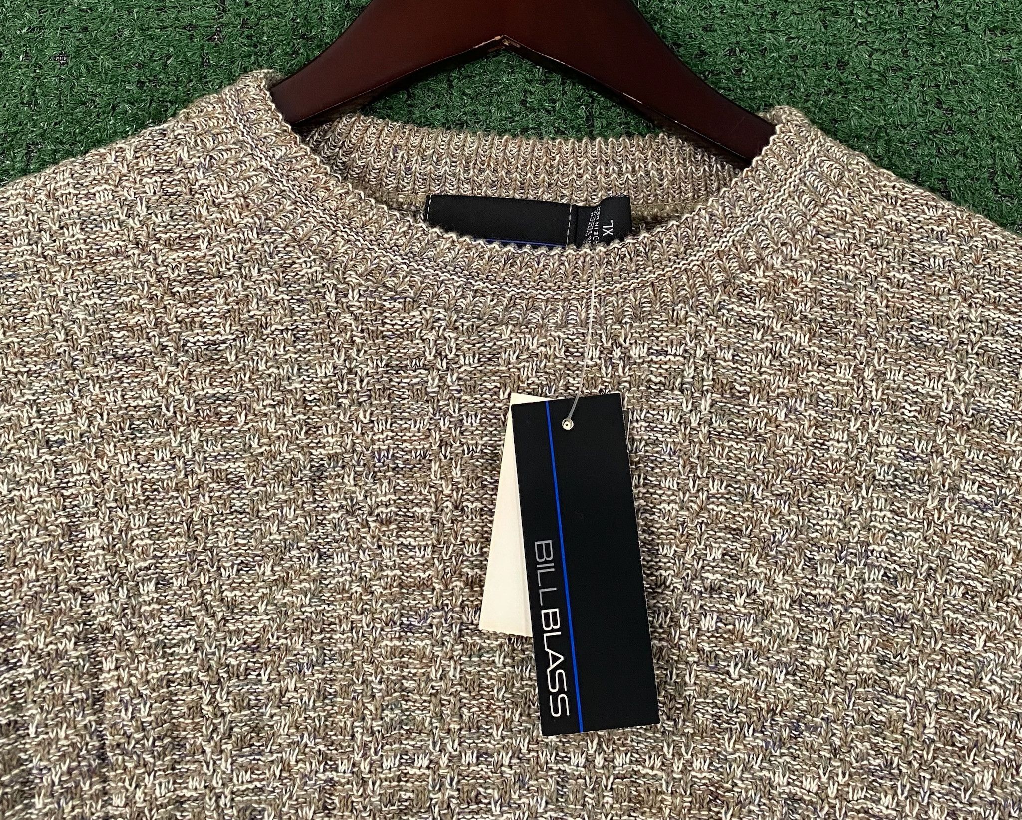 Bill Blass New Vintage Bill Blass Textured Oatmeal Patterned Sweater XL Size US XL / EU 56 / 4 - 2 Thumbnail