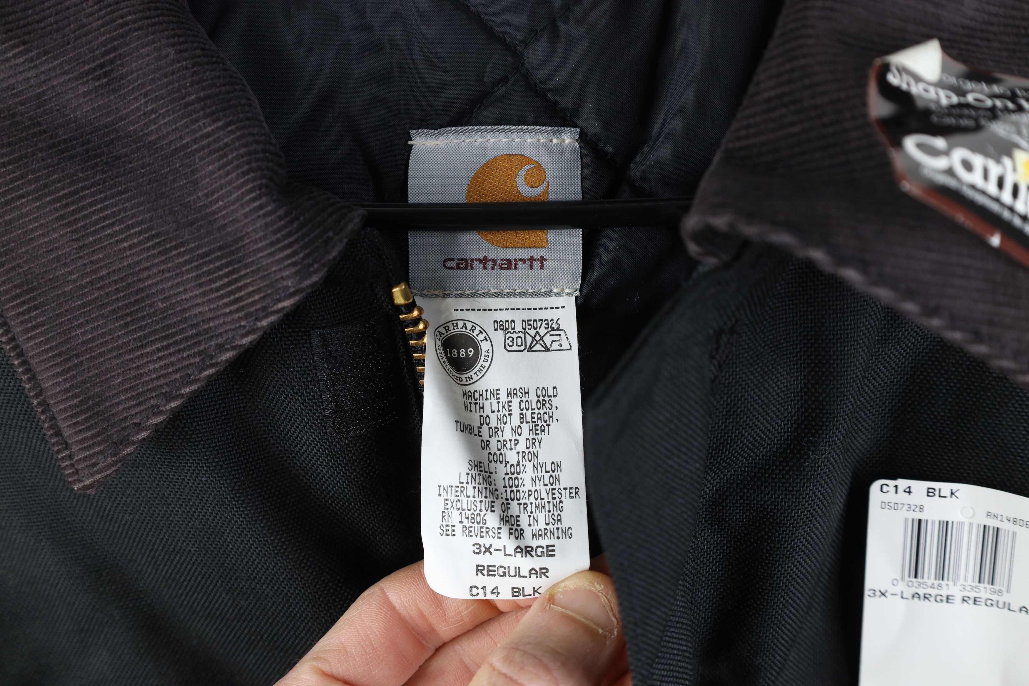 Carhartt Deadstock Vintage Y2K Carhartt Chore Barn Jacket Black USA Size US XXL / EU 58 / 5 - 7 Thumbnail