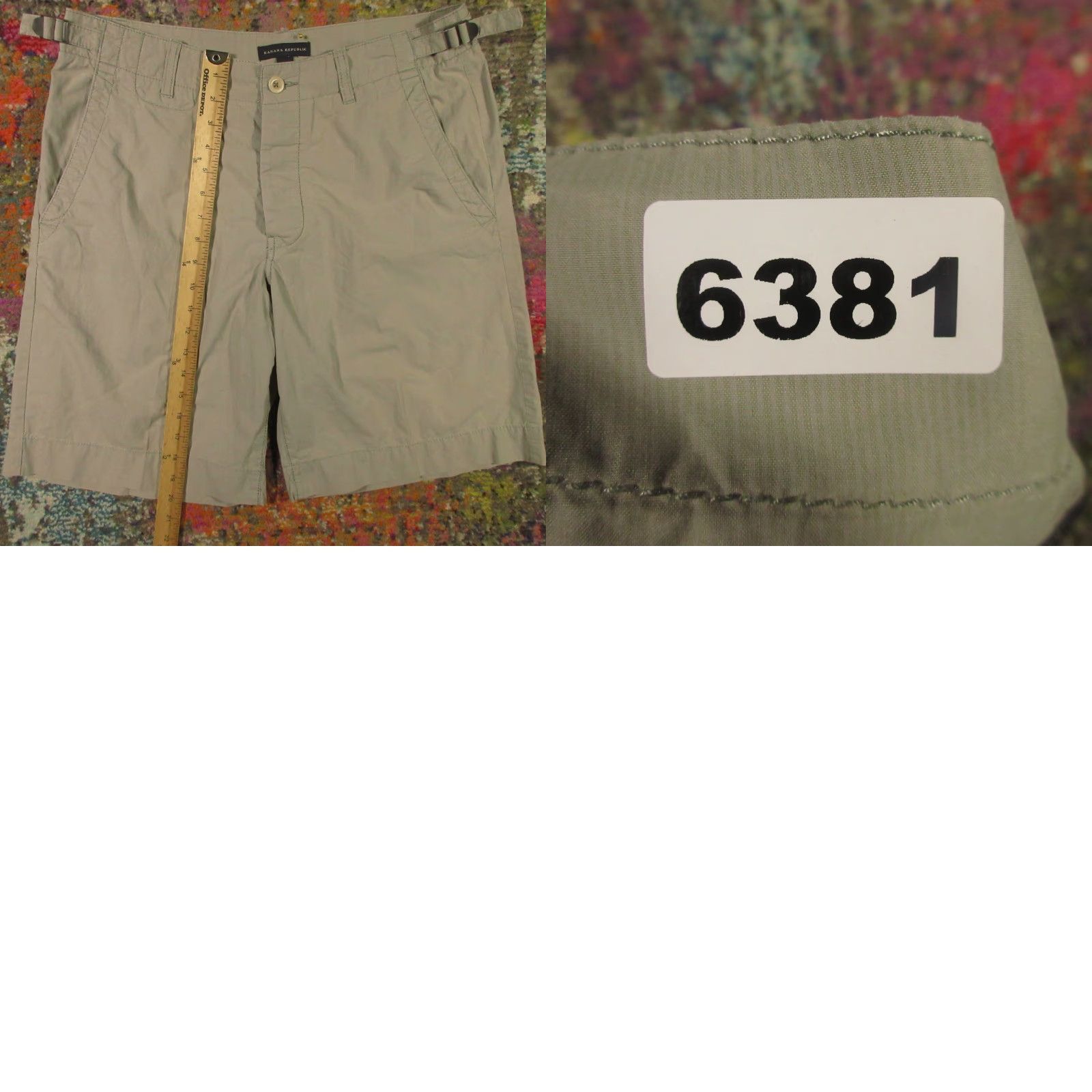 Banana Republic Banana Republic Shorts Men 34 Gray Lightweight Cotton Bermuda Casual Pockets Logo Side Buckle Adjustment Vintage No Mens Size US 34 / EU 50 - 8 Thumbnail