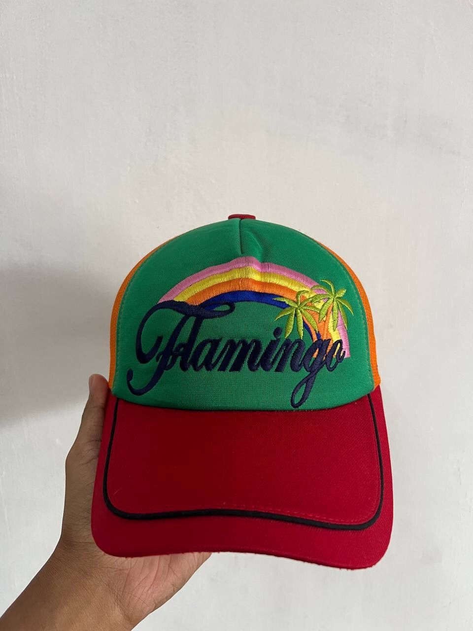 If Six Was Nine Flamingo Embroidery Trucker Hat Size ONE SIZE - 7 Thumbnail