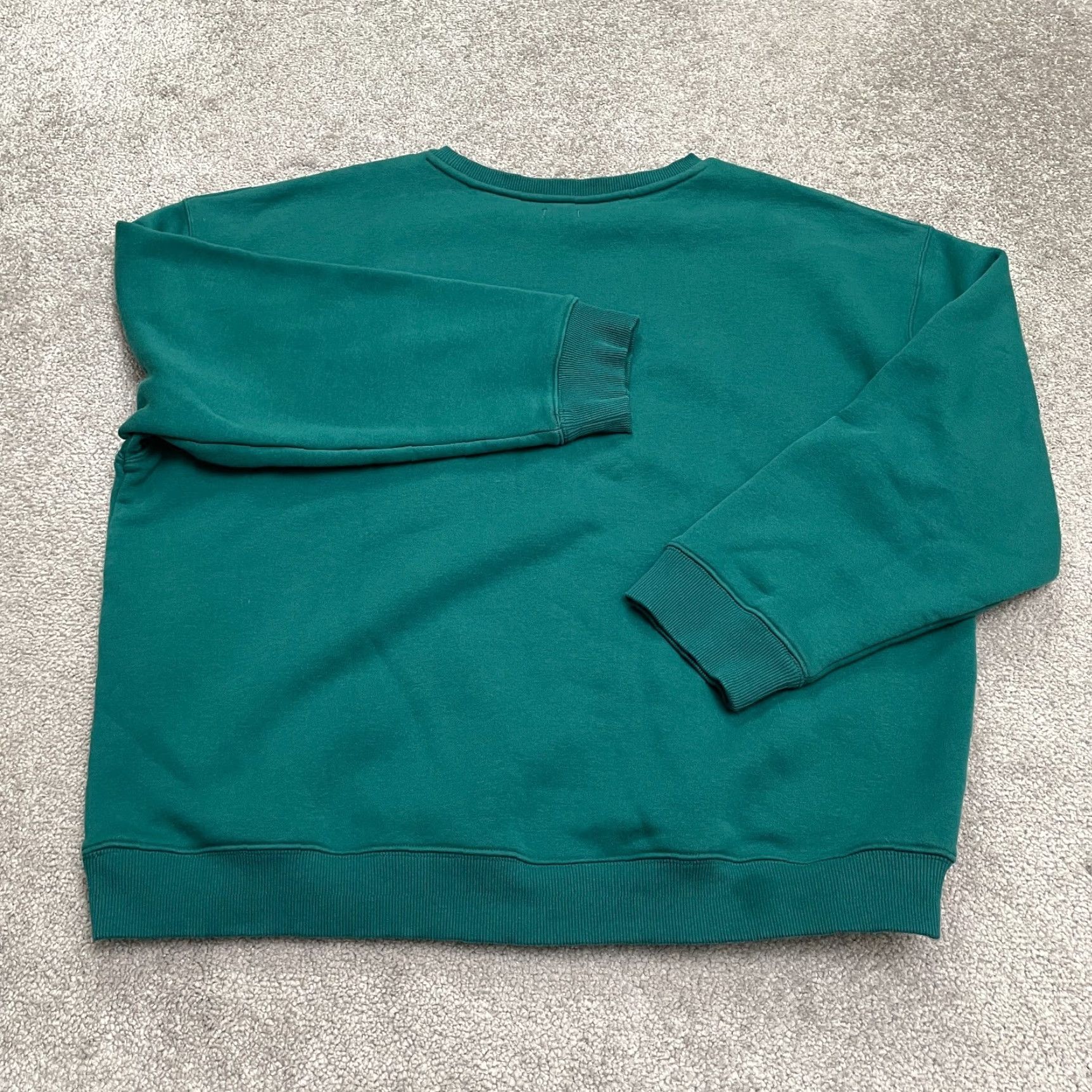 Logo 7 Deinde Logo Pullover Sweatshirt Mens XL Green Crew Neck Fleece All Seasons Casual Modern Classic Sports Size US XL / EU 56 / 4 - 2 Thumbnail