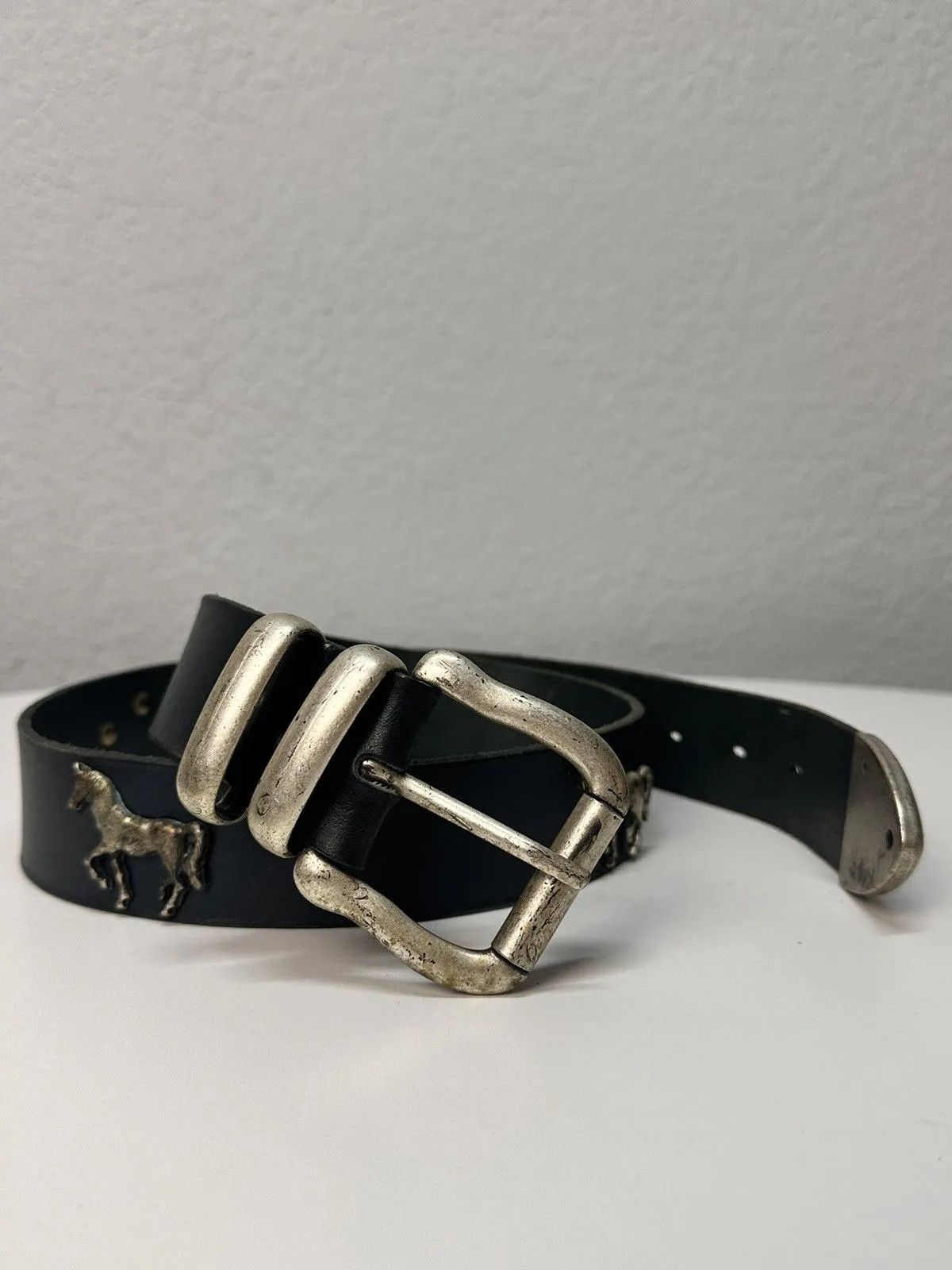 KMRii Ifsixwasnine Vintage 90s Leather Belt Hysteric Glamour Style Size ONE SIZE - 7 Thumbnail
