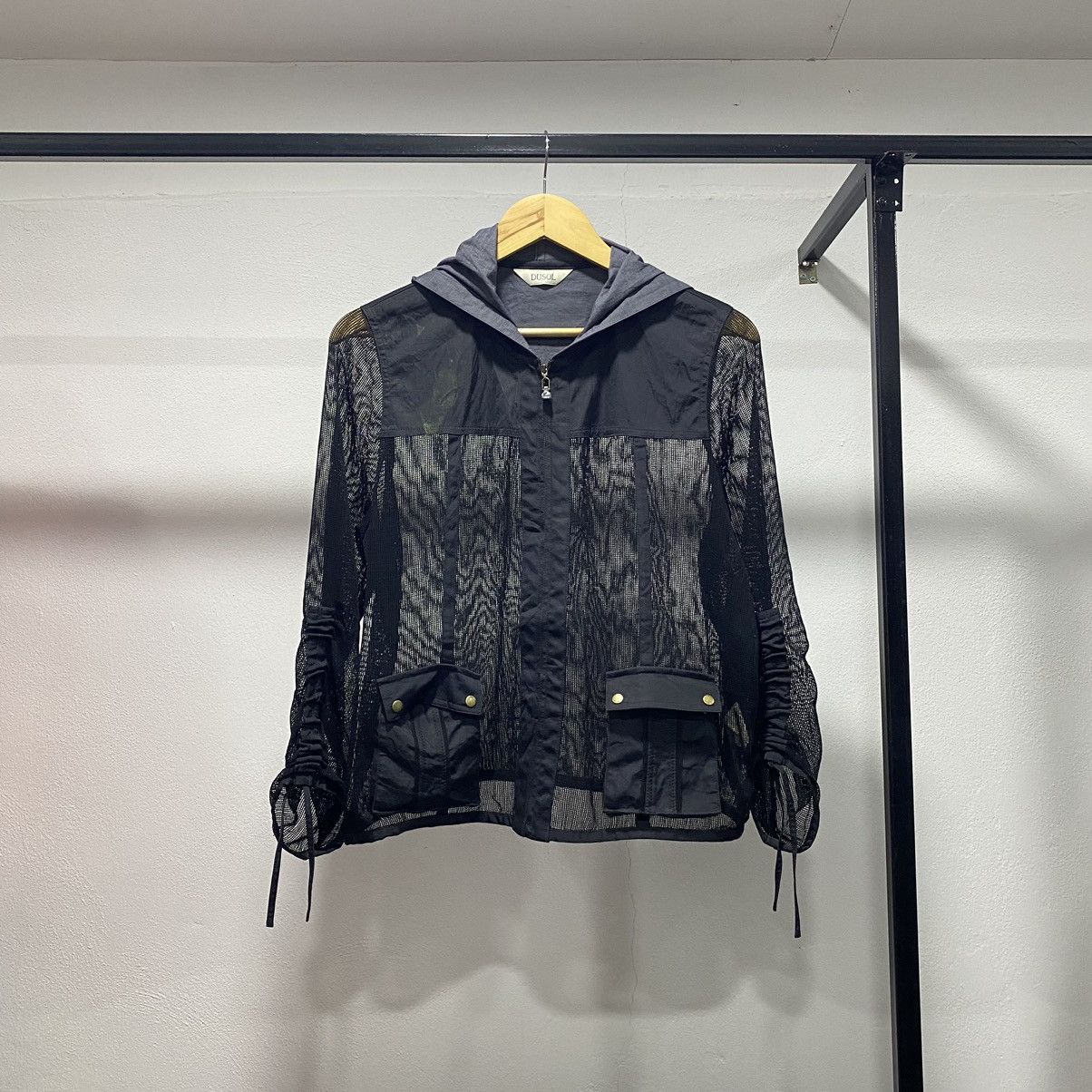 Japanese Brand Sickk☠️ Dusol Mesh Net Hooded Jacket Punk Hysteric 90s Size US S / EU 44-46 / 1 - 1 Thumbnail