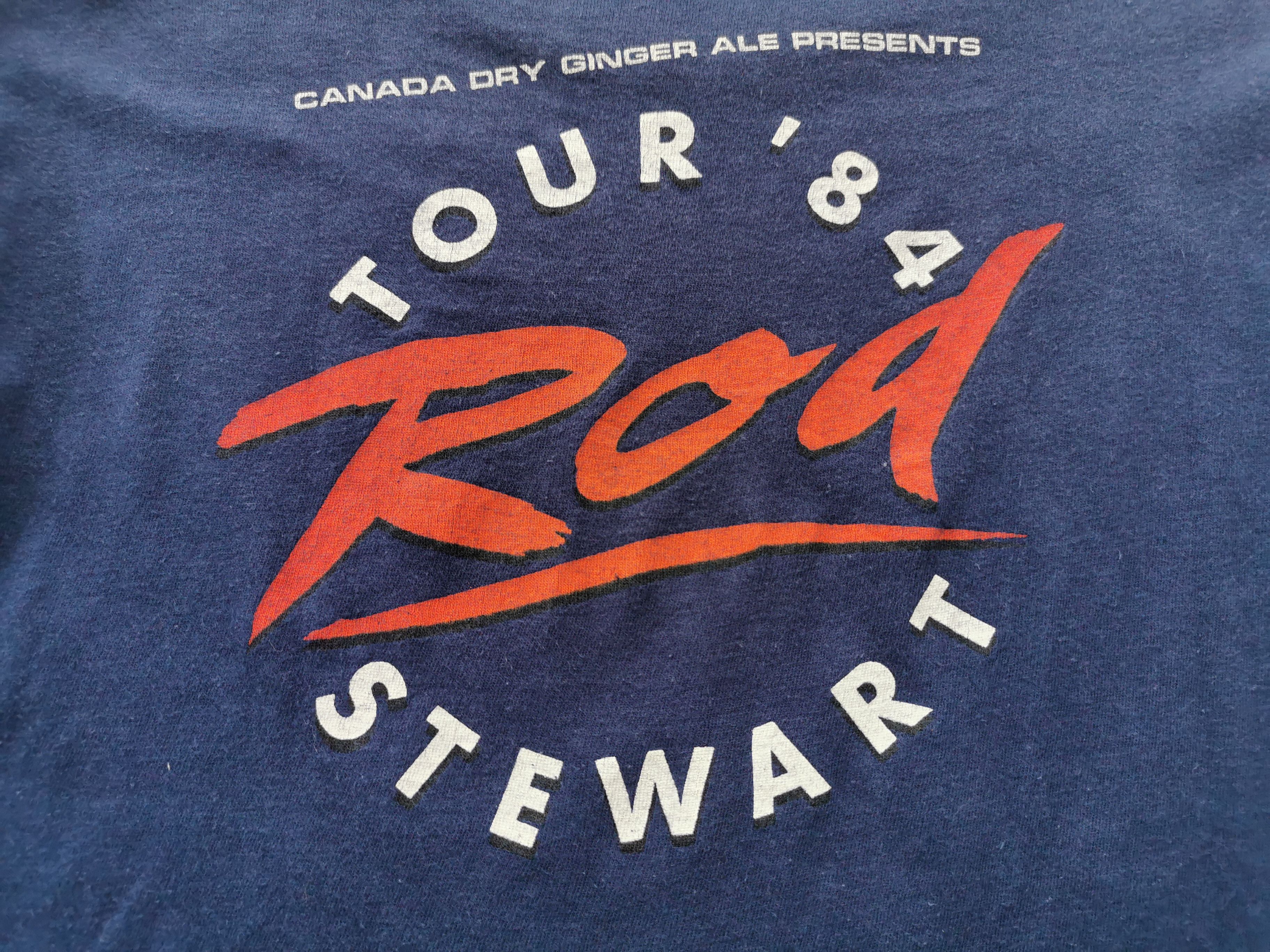 Hanes × Vintage Vintage 80's Rod Stewart Tour '84 Tee T Shirt Made In USA Size US M / EU 48-50 / 2 - 5 Thumbnail