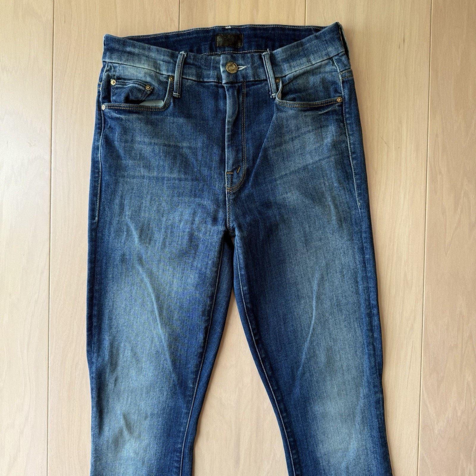 MOTHER Mother Looker Ankle Jeans Women's 26 Blue High Waisted Boho Size 26" / US 2 / IT 38 - 3 Thumbnail