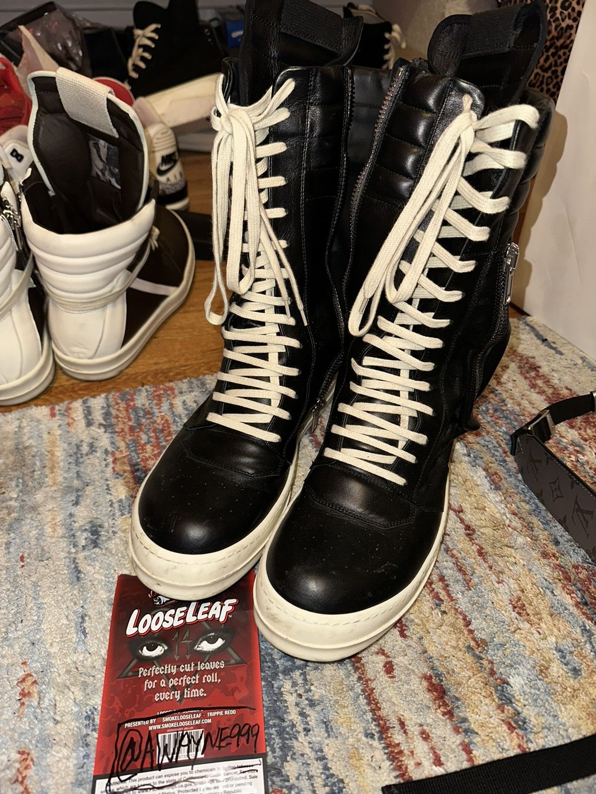 image of Rick Owens Cargo Basket Shoes in Black, Men's (Size 11)