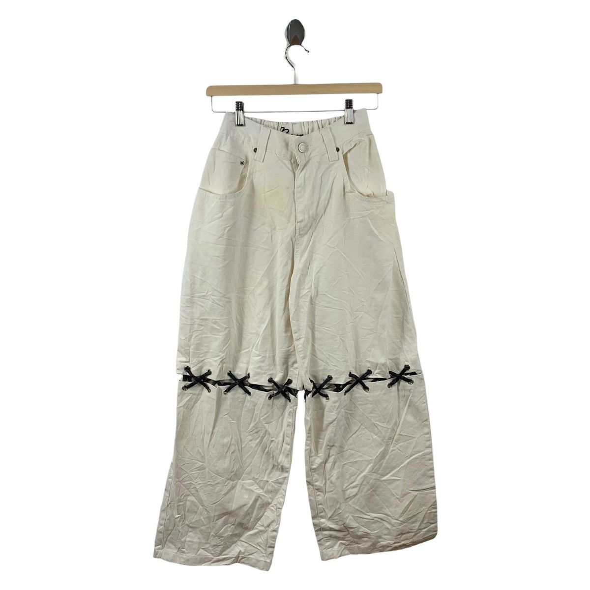 Designer × Japanese Brand RASVOA bowknot knee design baggy wide pants Size US 28 / EU 44 - 1 Thumbnail