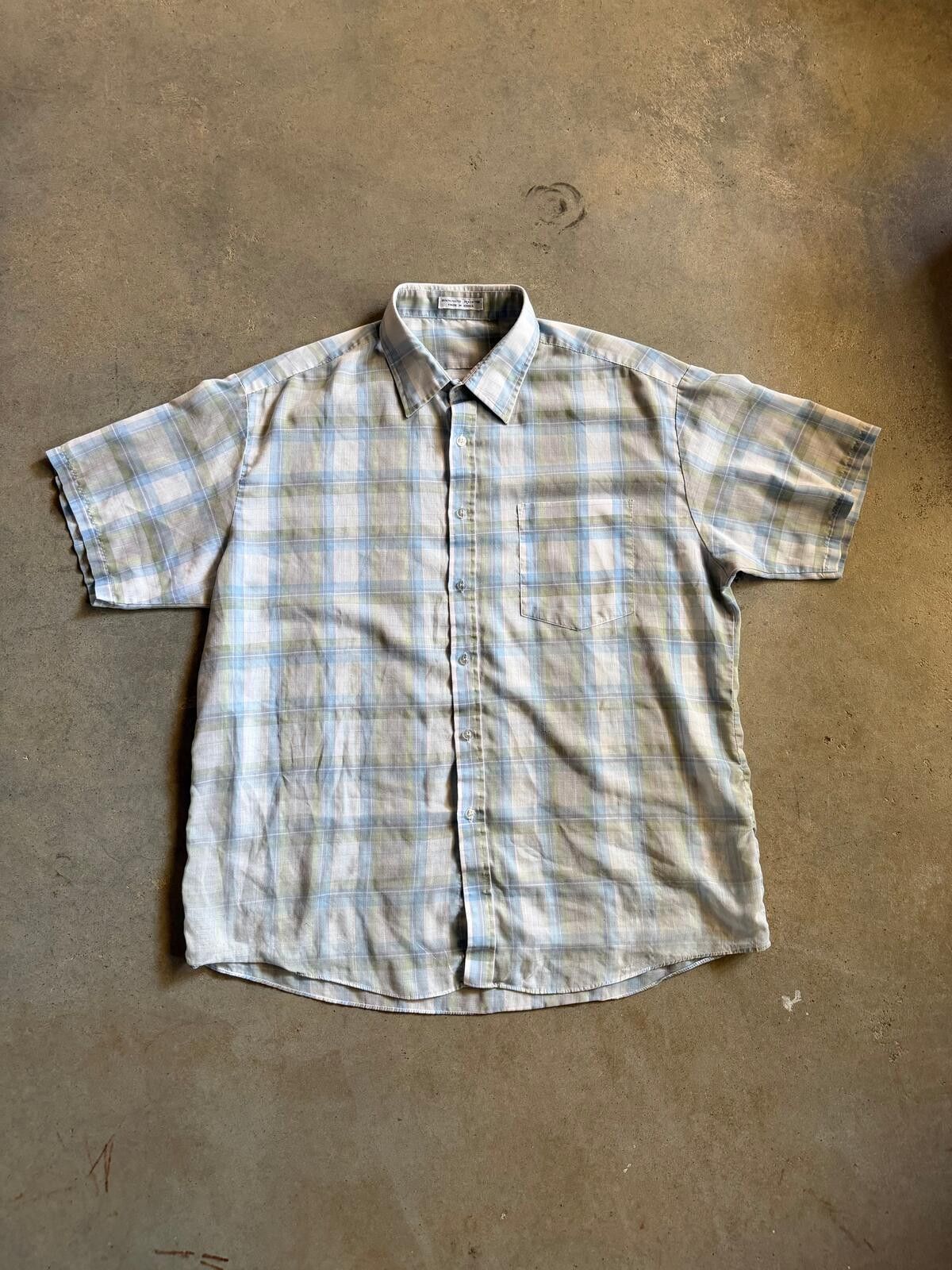 Vintage VTG Button Up White/Blue Shirt Sz L/XL Size US L / EU 52-54 / 3 - 1 Thumbnail