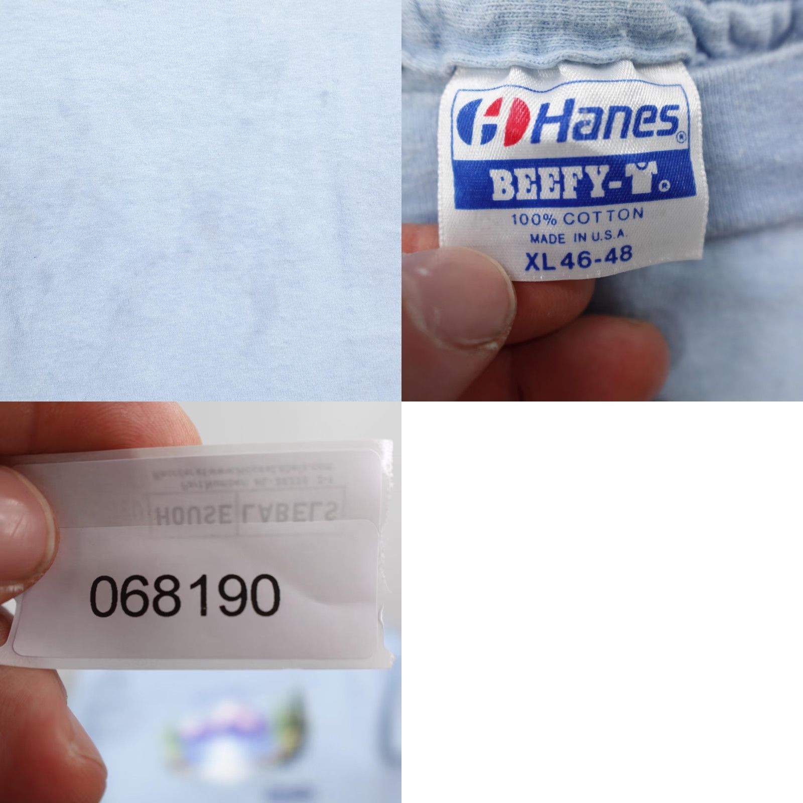 Hanes VINTAGE Lake Tahoe Nevada Shirt Mens XL Blue Single Stitch Made In USA 80s 90s Size US XL / EU 56 / 4 - 9 Thumbnail