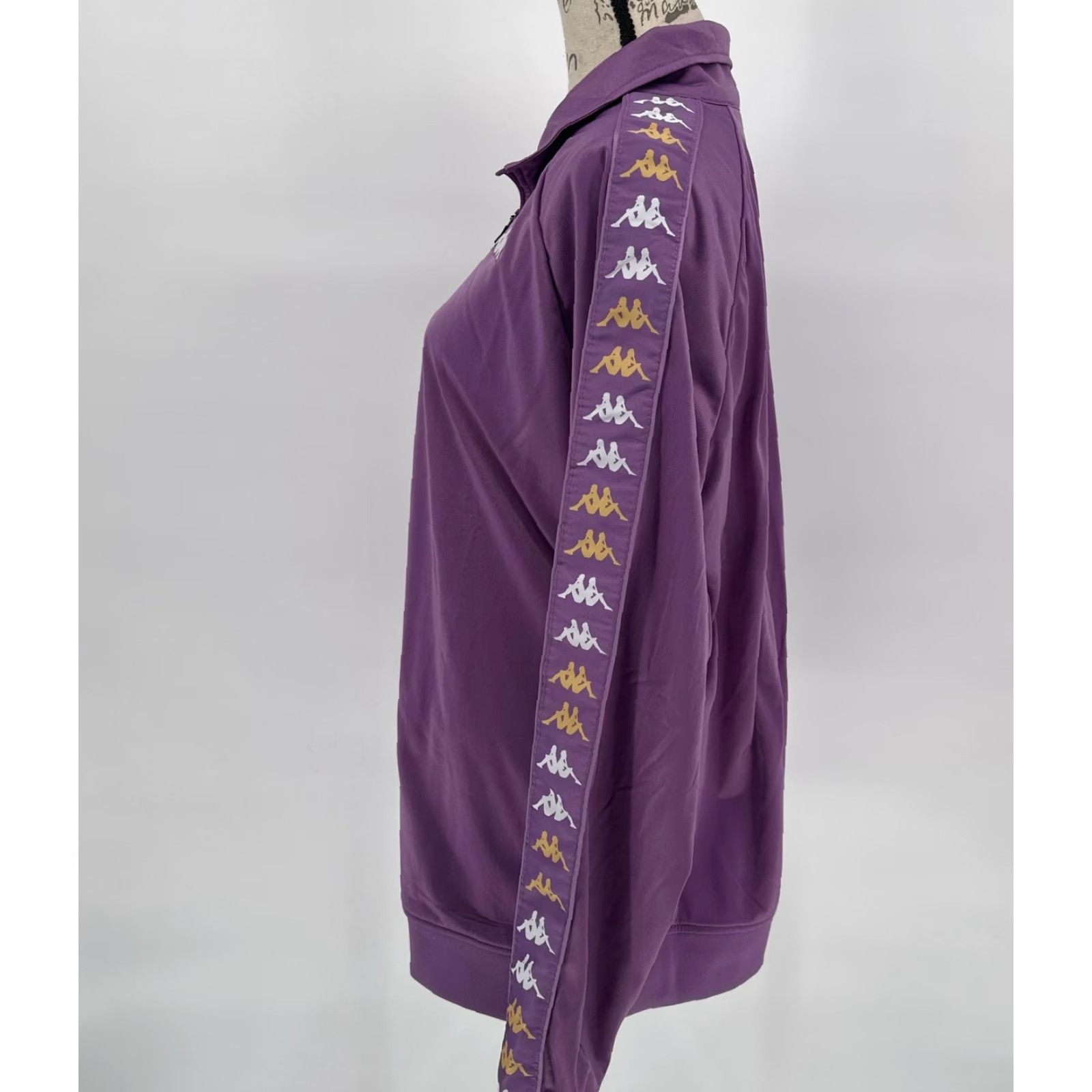 Kappa Kappa Track Jacket Womens XL Purple Zip Up Logo Tape 100% Polyester Athletic Size XL / US 12-14 / IT 48-50 - 3 Thumbnail