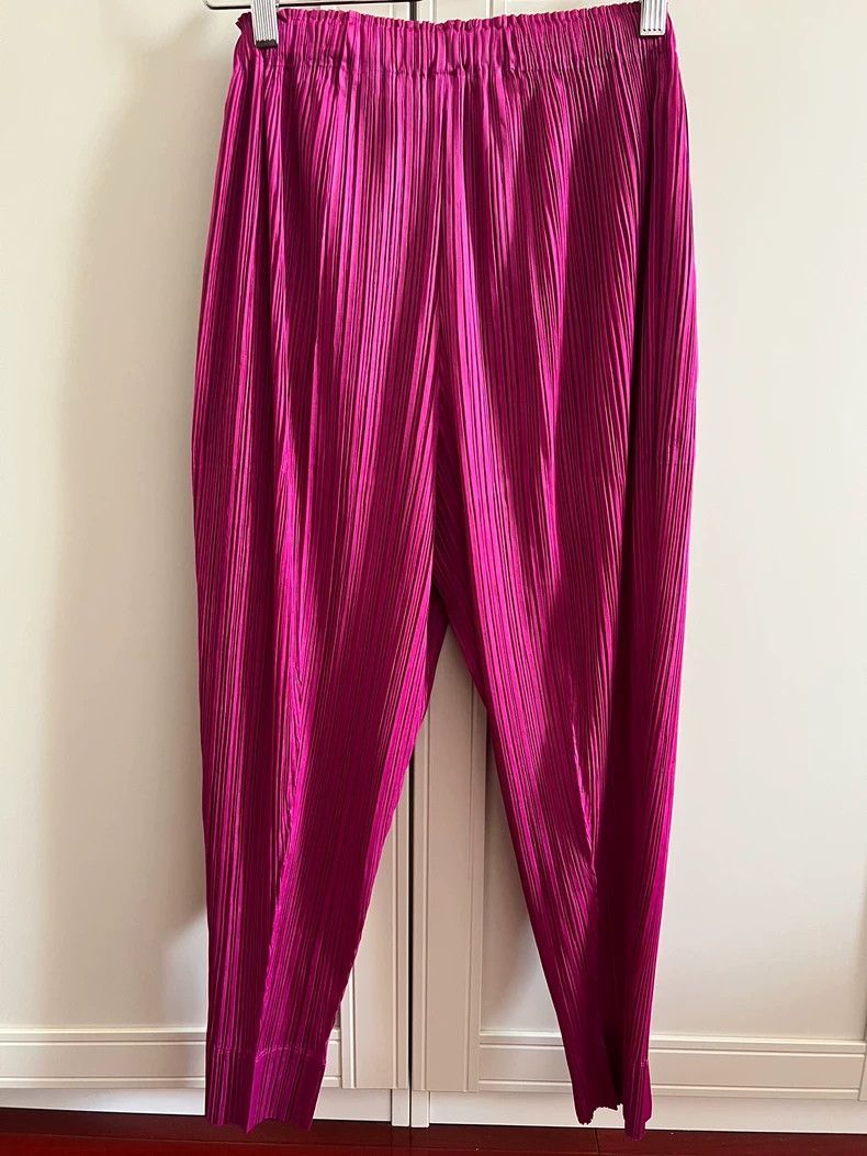 Issey Miyake Issey Miyake size:2 Rose-red pleated pants Size 42" / US 20 - 5 Thumbnail