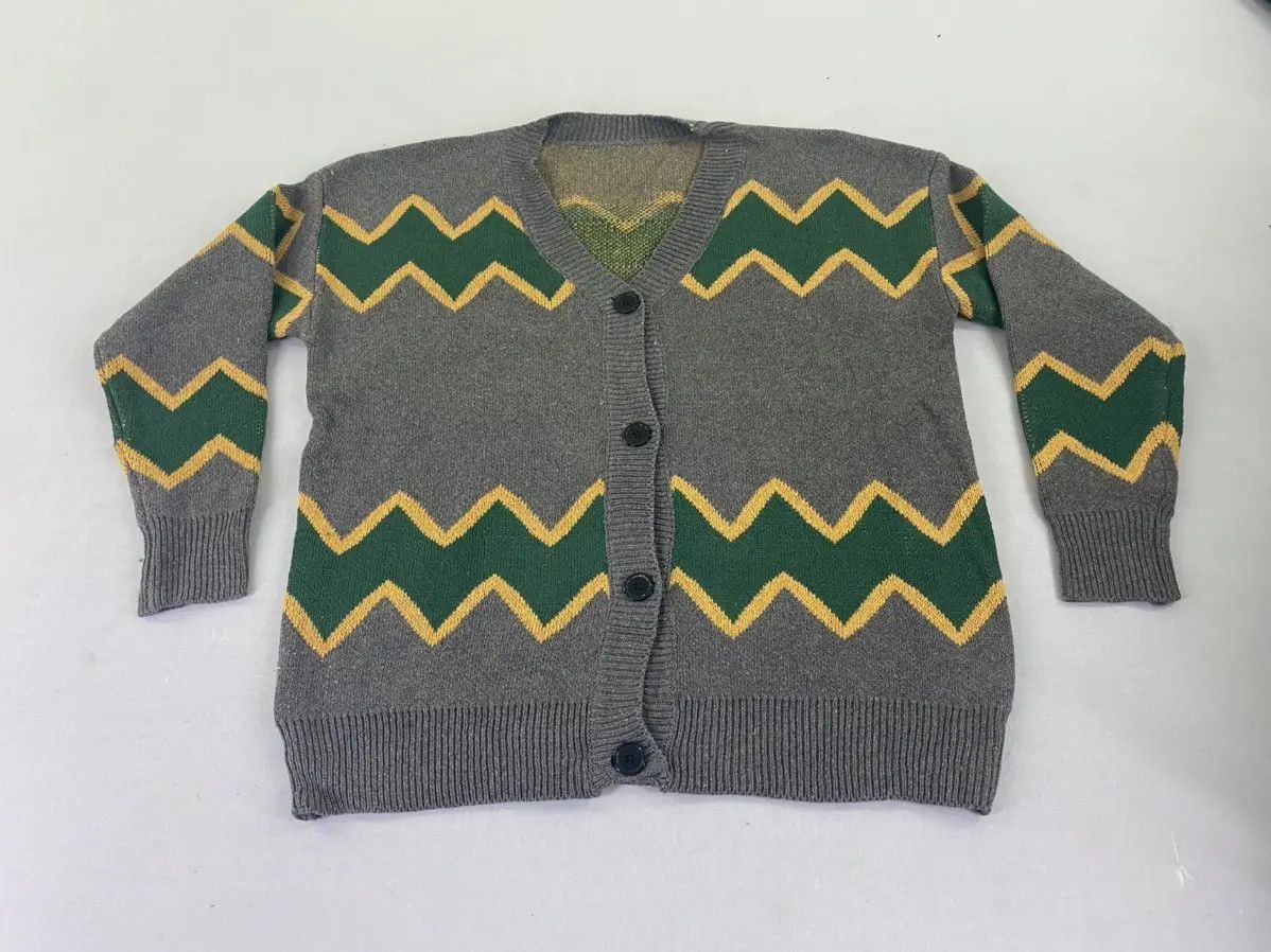 image of Art x Cardigan New Modish Zigzag Cardigan Knitwear Sweatshirt Jumper in Mix, Men's (Size Medium)