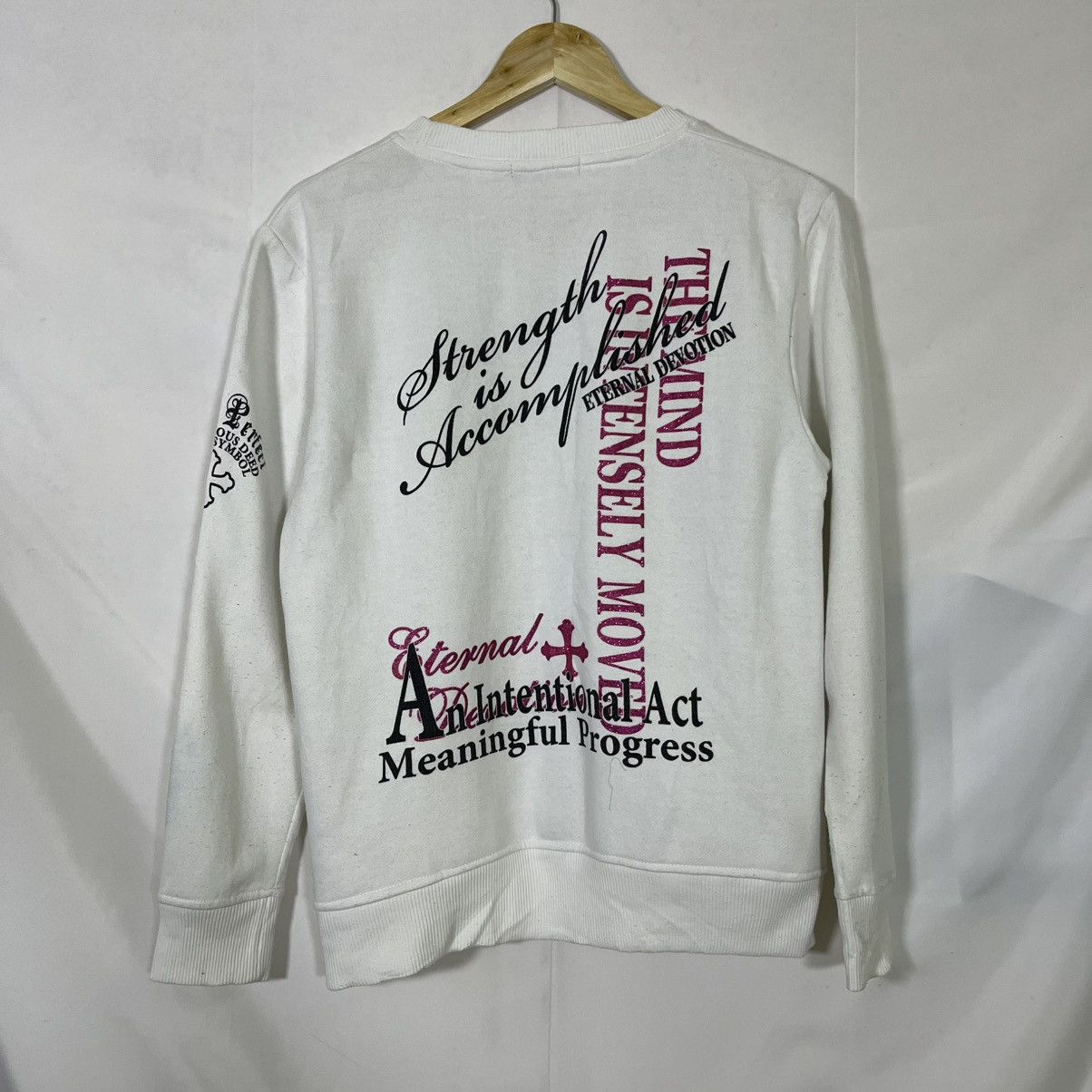 If Six Was Nine Y2K WORDING POEM LONG SLEEVE TEE Size US M / EU 48-50 / 2 - 6 Thumbnail