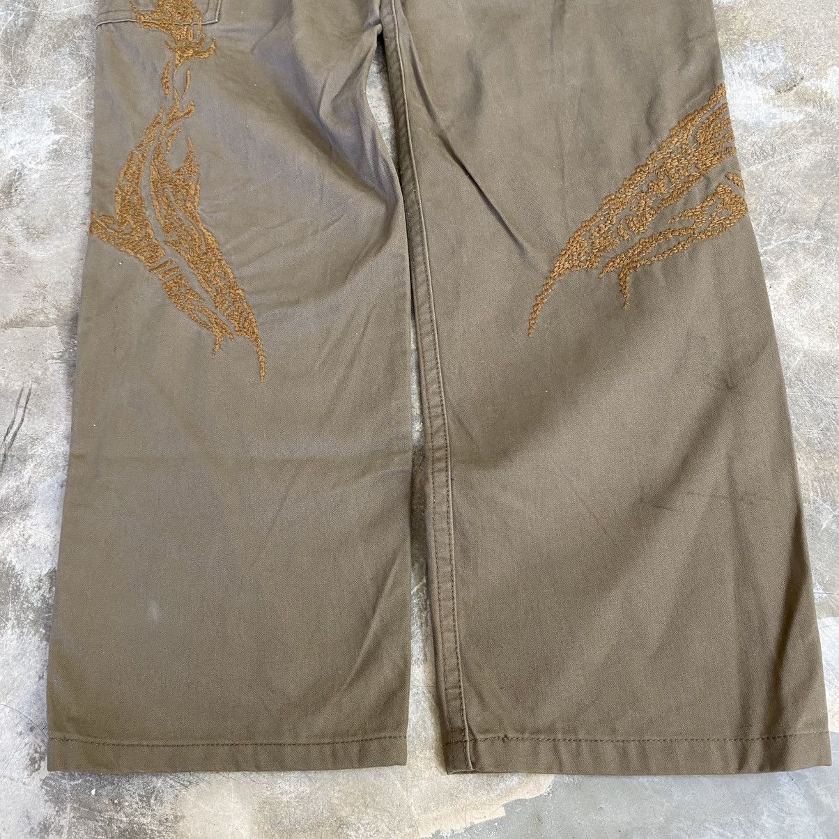 291295=Homme 2000s 291295=Homme Y2K Style Cargo Pants Embordired Pants Size US 27 - 13 Thumbnail